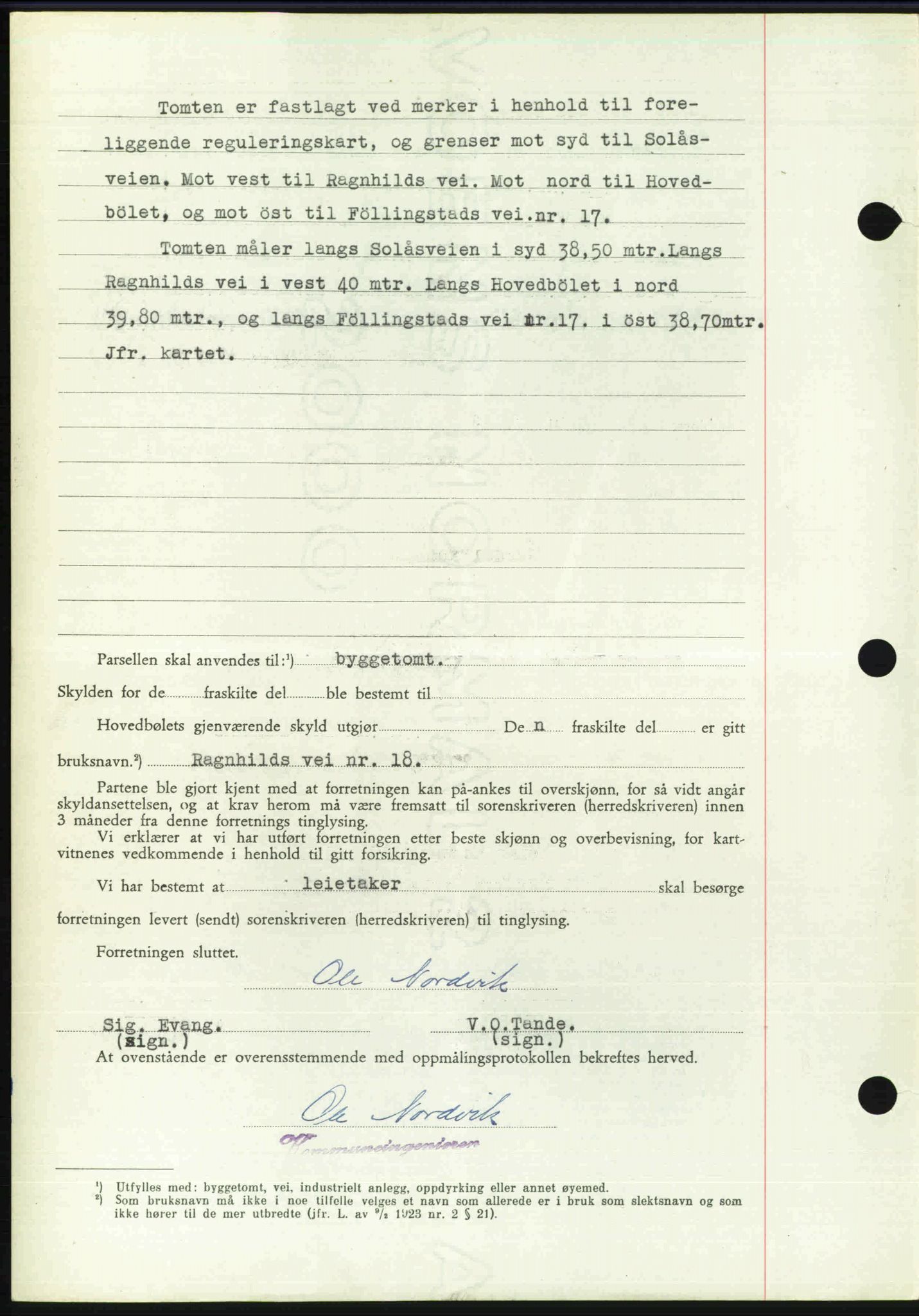 Toten tingrett, SAH/TING-006/H/Hb/Hbc/L0020: Mortgage book no. Hbc-20, 1948-1948, Diary no: : 2541/1948