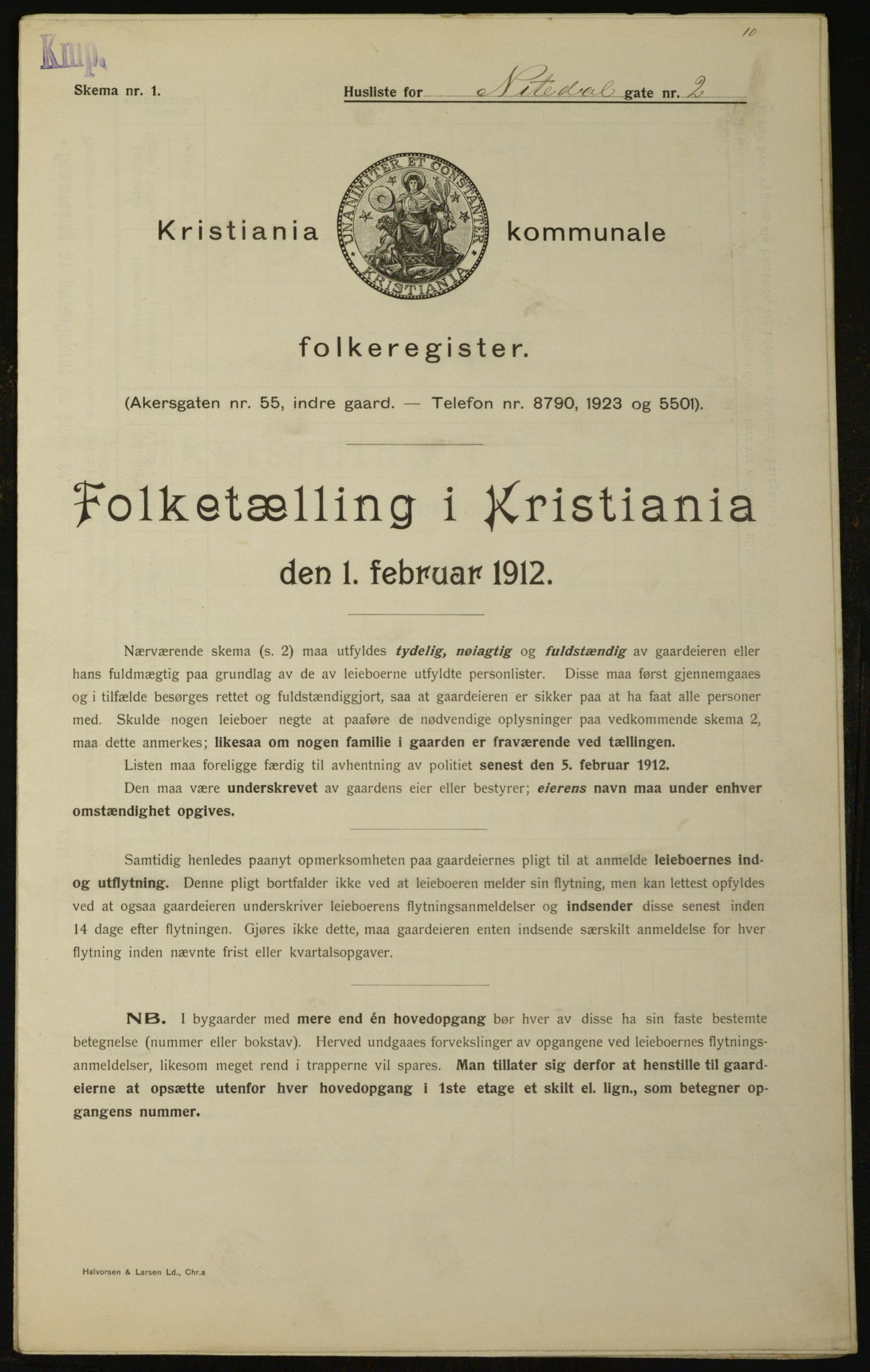 OBA, Municipal Census 1912 for Kristiania, 1912, p. 71783