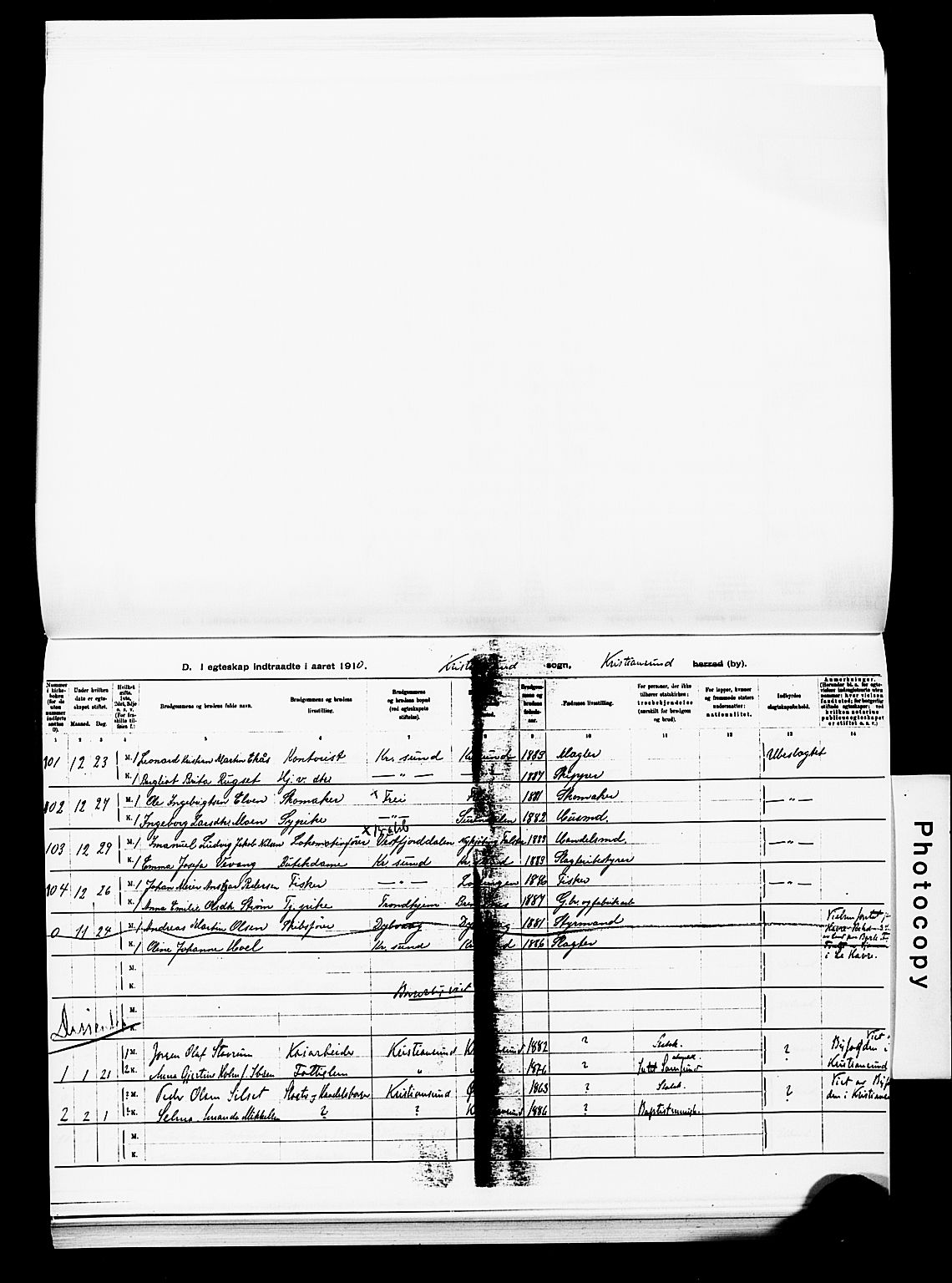 Ministerialprotokoller, klokkerbøker og fødselsregistre - Møre og Romsdal, AV/SAT-A-1454/572/L0859: Parish register (official) no. 572D03, 1903-1916