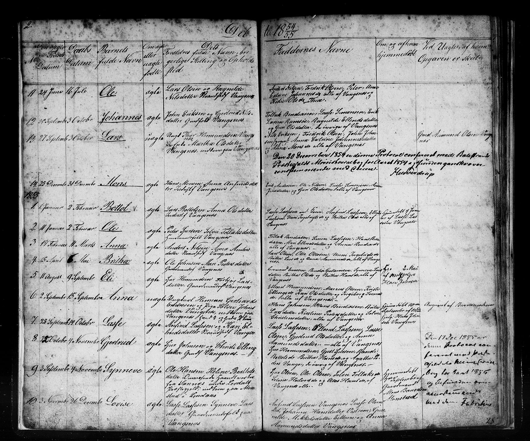 Vik sokneprestembete, SAB/A-81501: Parish register (copy) no. C 1, 1853-1879, p. 2