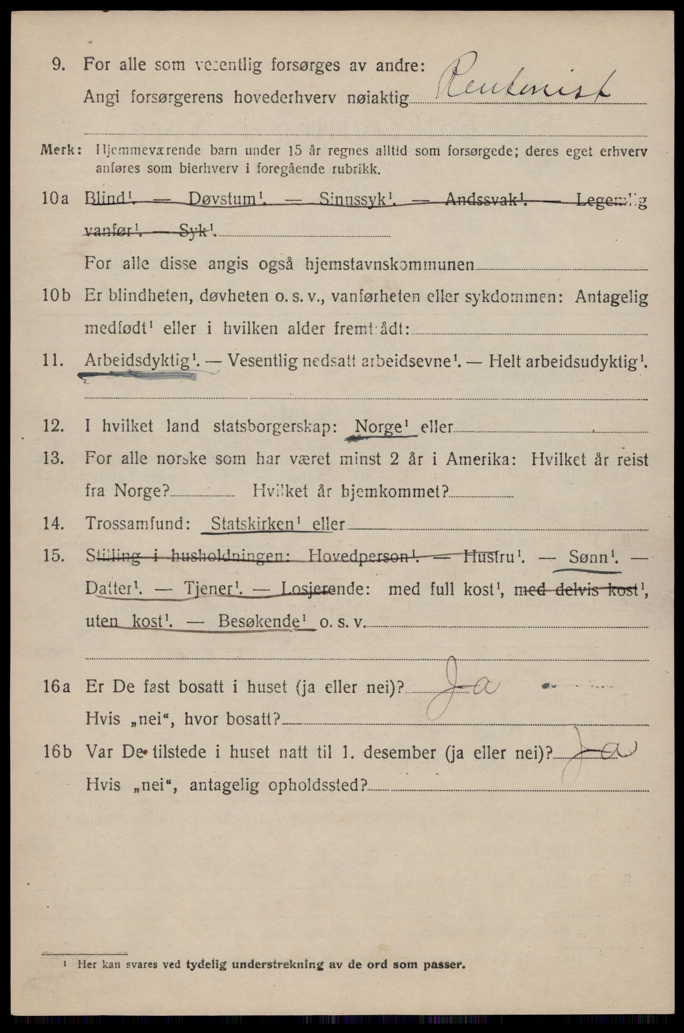 SAST, 1920 census for Hetland, 1920, p. 14444