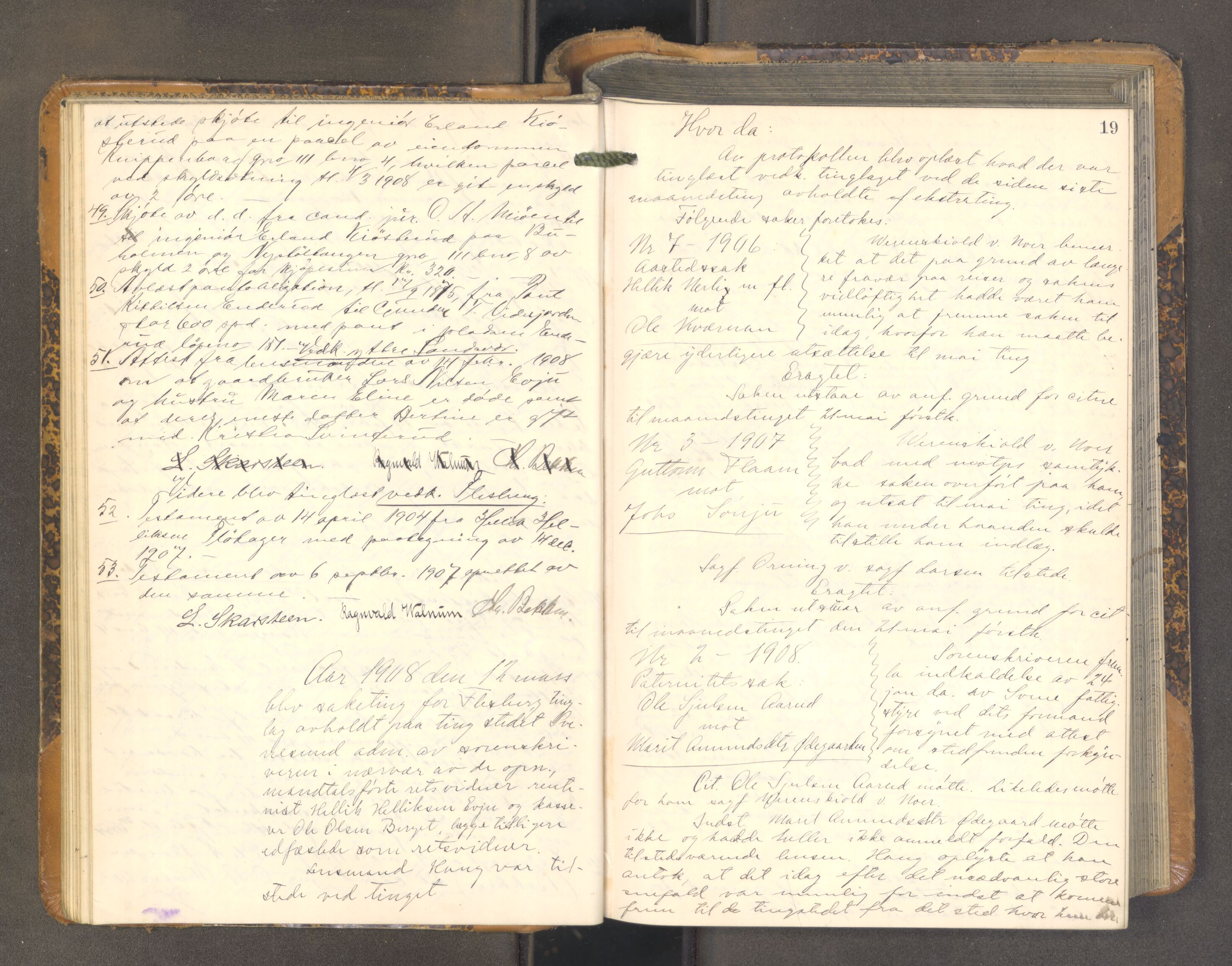 Numedal og Sandsvær sorenskriveri, AV/SAKO-A-128/F/Fa/Faa/L0115: Tingbok, 1908-1910