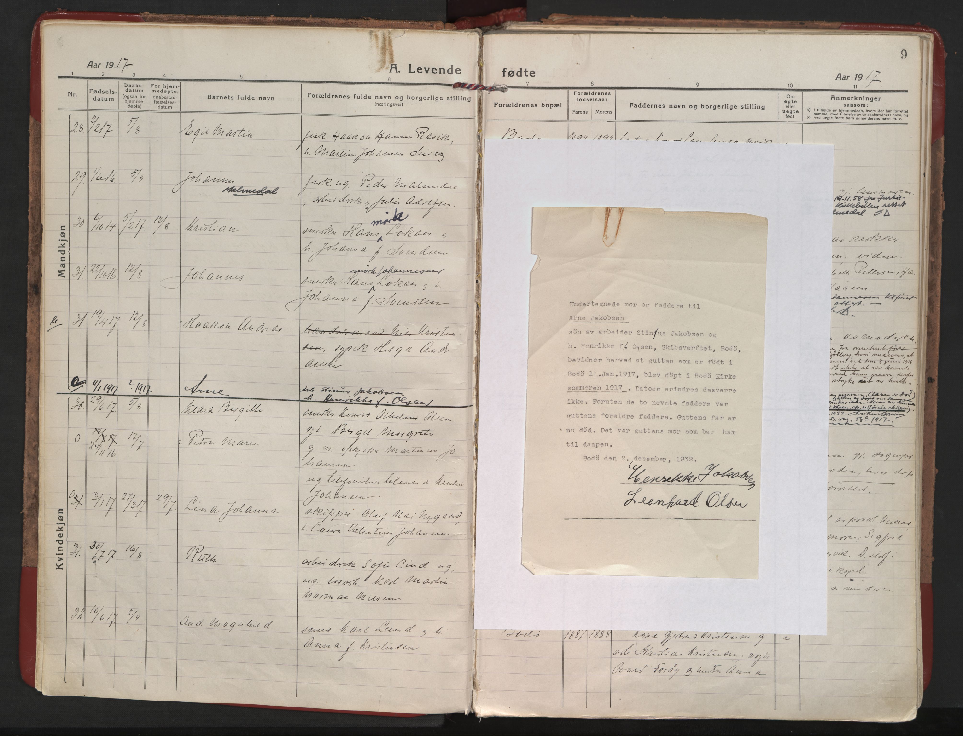 Ministerialprotokoller, klokkerbøker og fødselsregistre - Nordland, SAT/A-1459/801/L0017: Parish register (official) no. 801A17, 1917-1930