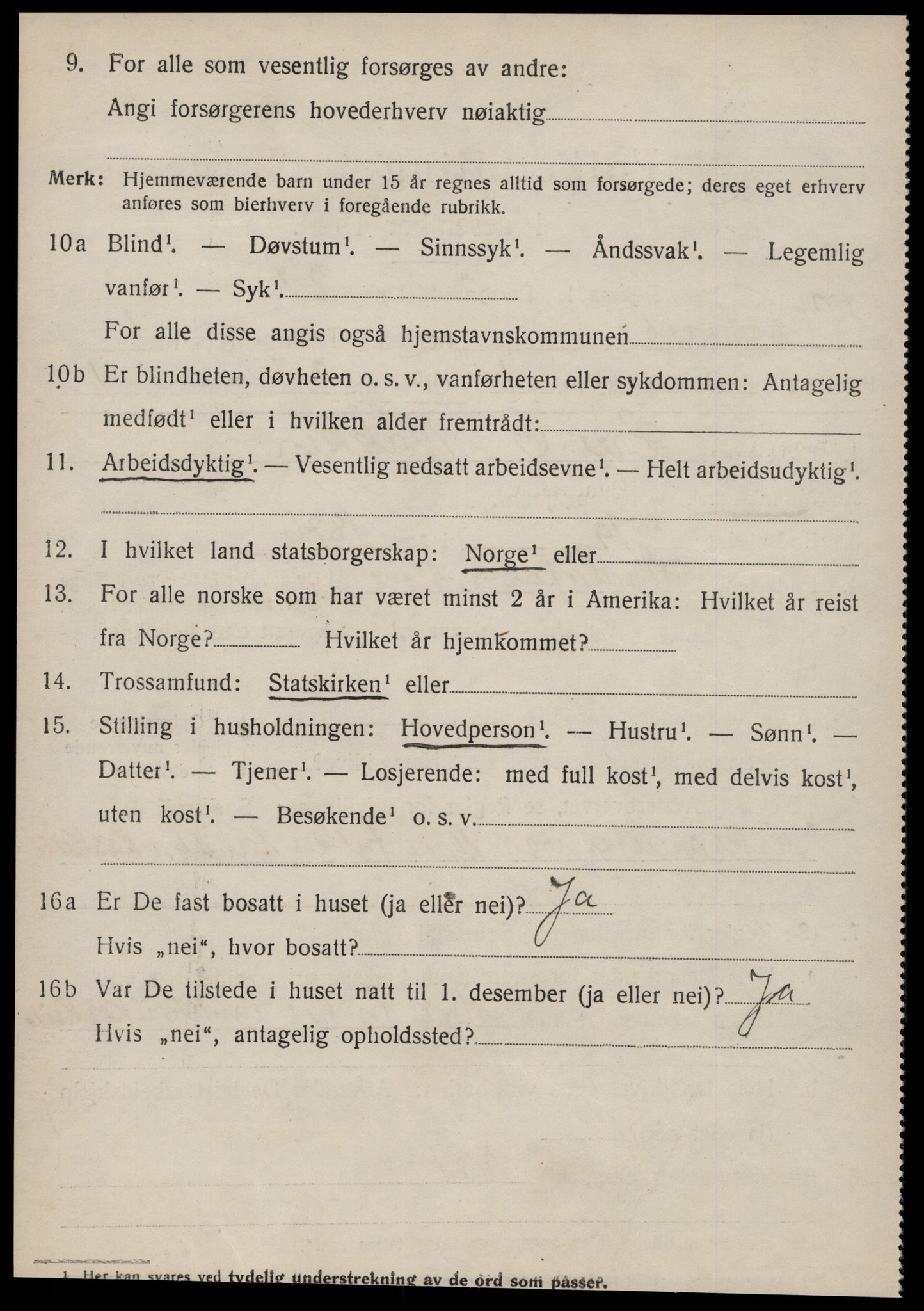 SAT, 1920 census for Vestnes, 1920, p. 1182