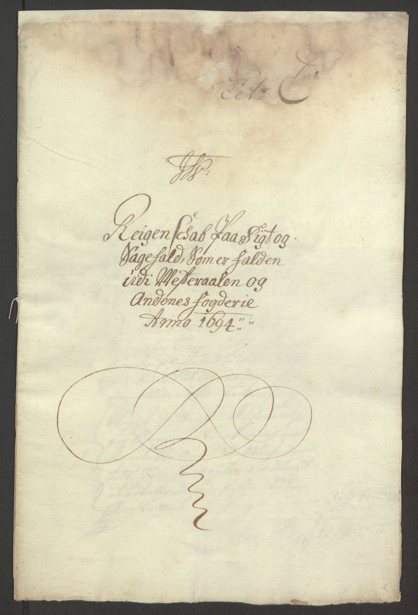 Rentekammeret inntil 1814, Reviderte regnskaper, Fogderegnskap, RA/EA-4092/R67/L4677: Fogderegnskap Vesterålen, Andenes og Lofoten, 1694-1695, p. 145