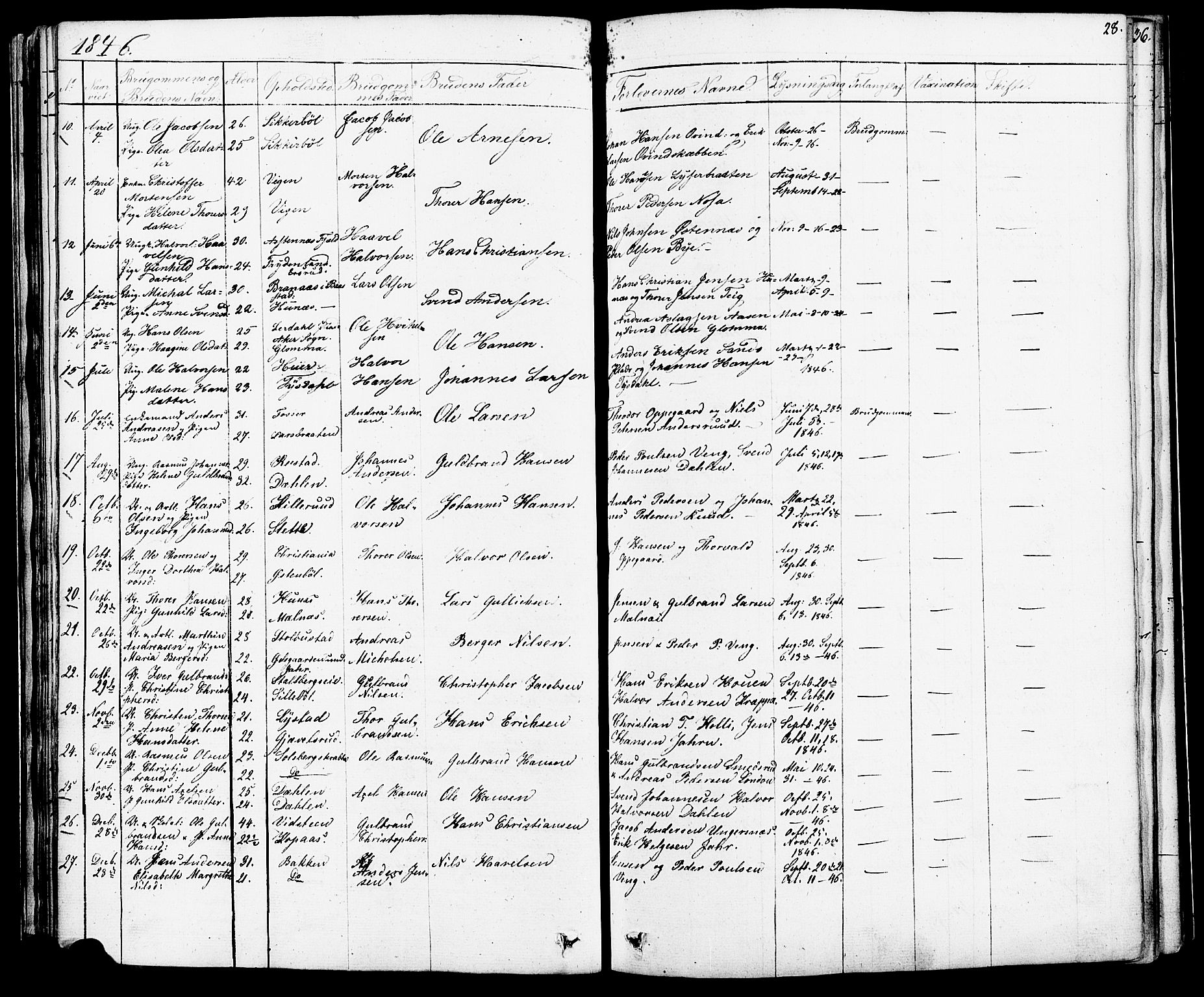 Enebakk prestekontor Kirkebøker, SAO/A-10171c/F/Fa/L0012: Parish register (official) no. I 12, 1832-1882, p. 28