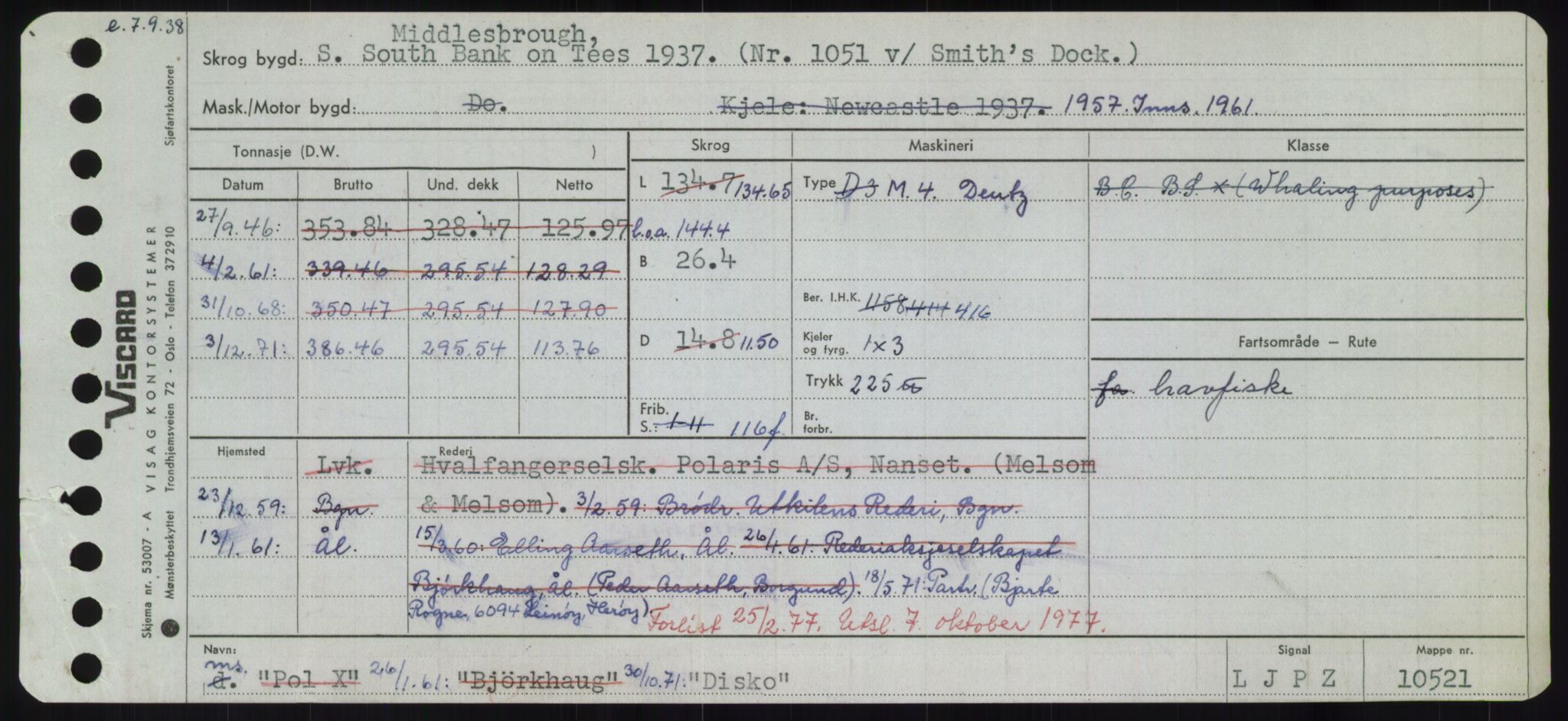 Sjøfartsdirektoratet med forløpere, Skipsmålingen, RA/S-1627/H/Hd/L0008: Fartøy, C-D, p. 517