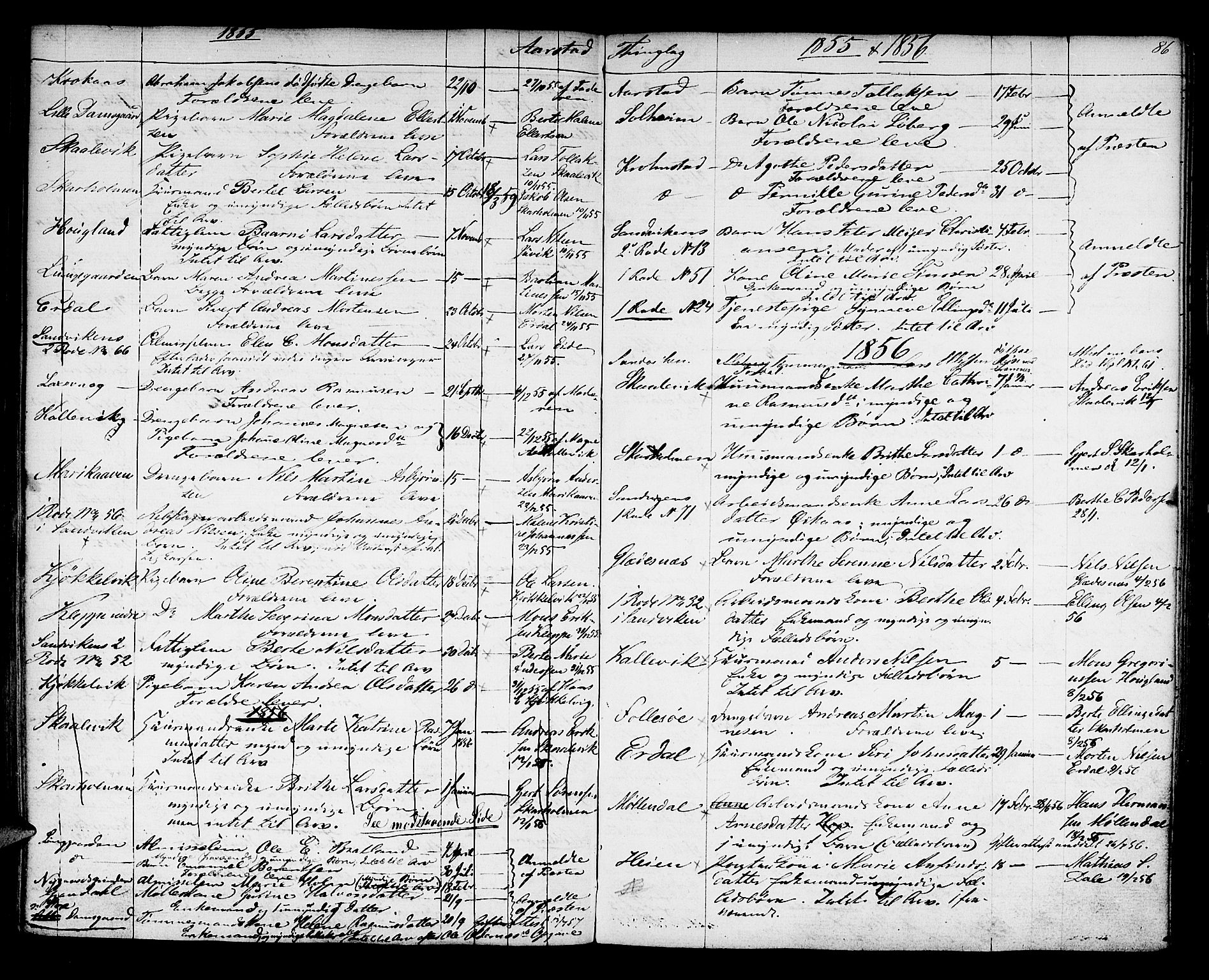 Midhordland sorenskriveri, AV/SAB-A-3001/1/H/Hk/Hka/L0001: Dødsfallprotokollar, 1848-1862, p. 86
