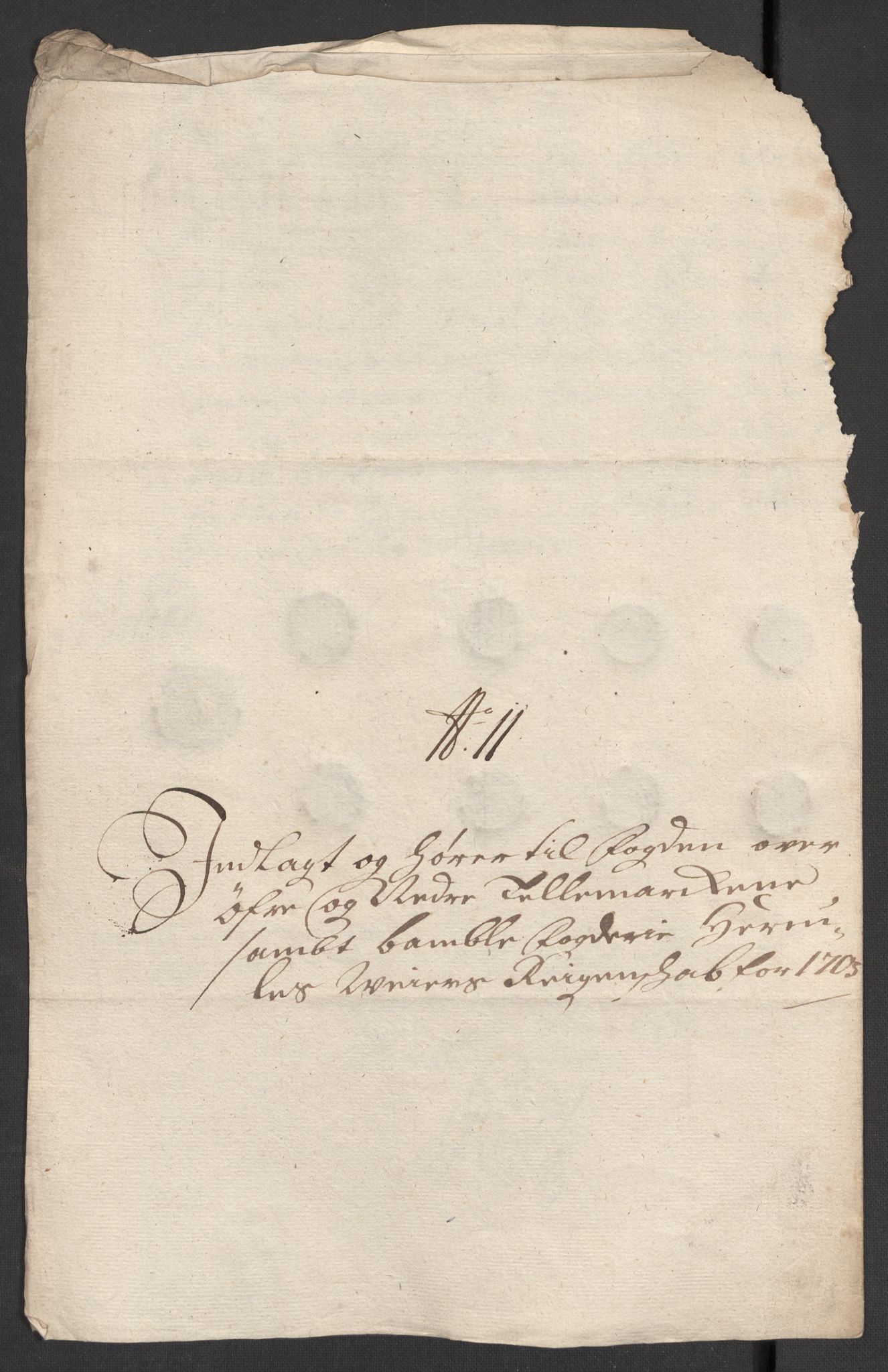 Rentekammeret inntil 1814, Reviderte regnskaper, Fogderegnskap, AV/RA-EA-4092/R36/L2114: Fogderegnskap Øvre og Nedre Telemark og Bamble, 1705, p. 161