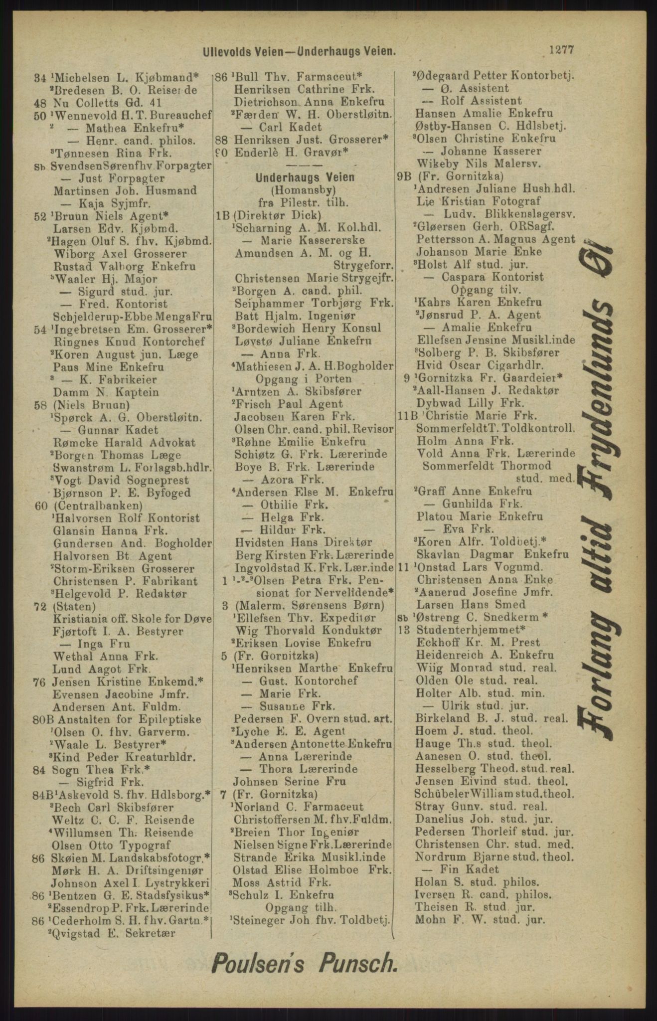 Kristiania/Oslo adressebok, PUBL/-, 1904, p. 1277