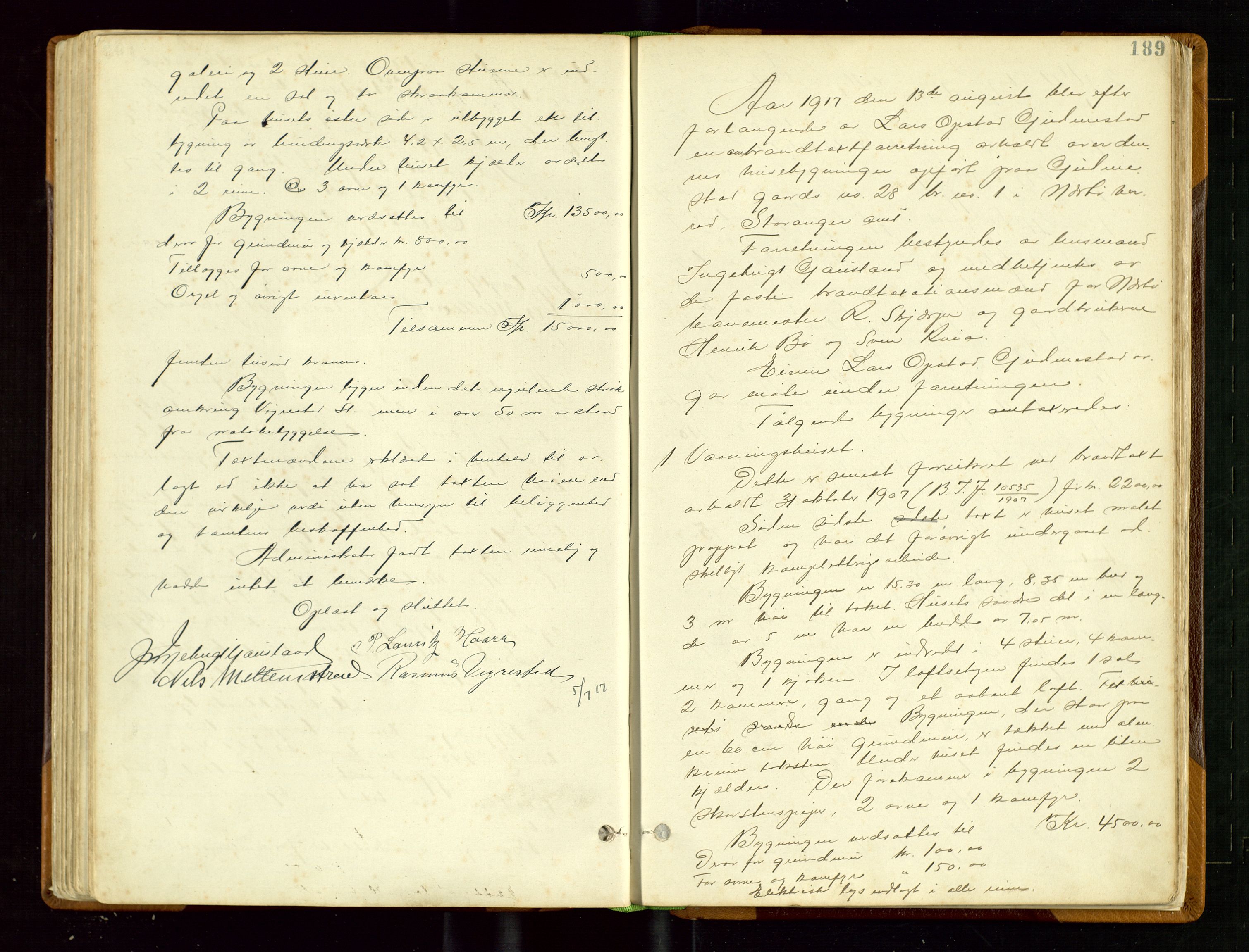 Hå lensmannskontor, AV/SAST-A-100456/Goa/L0002: Takstprotokoll, 1883-1919, p. 188b-189a