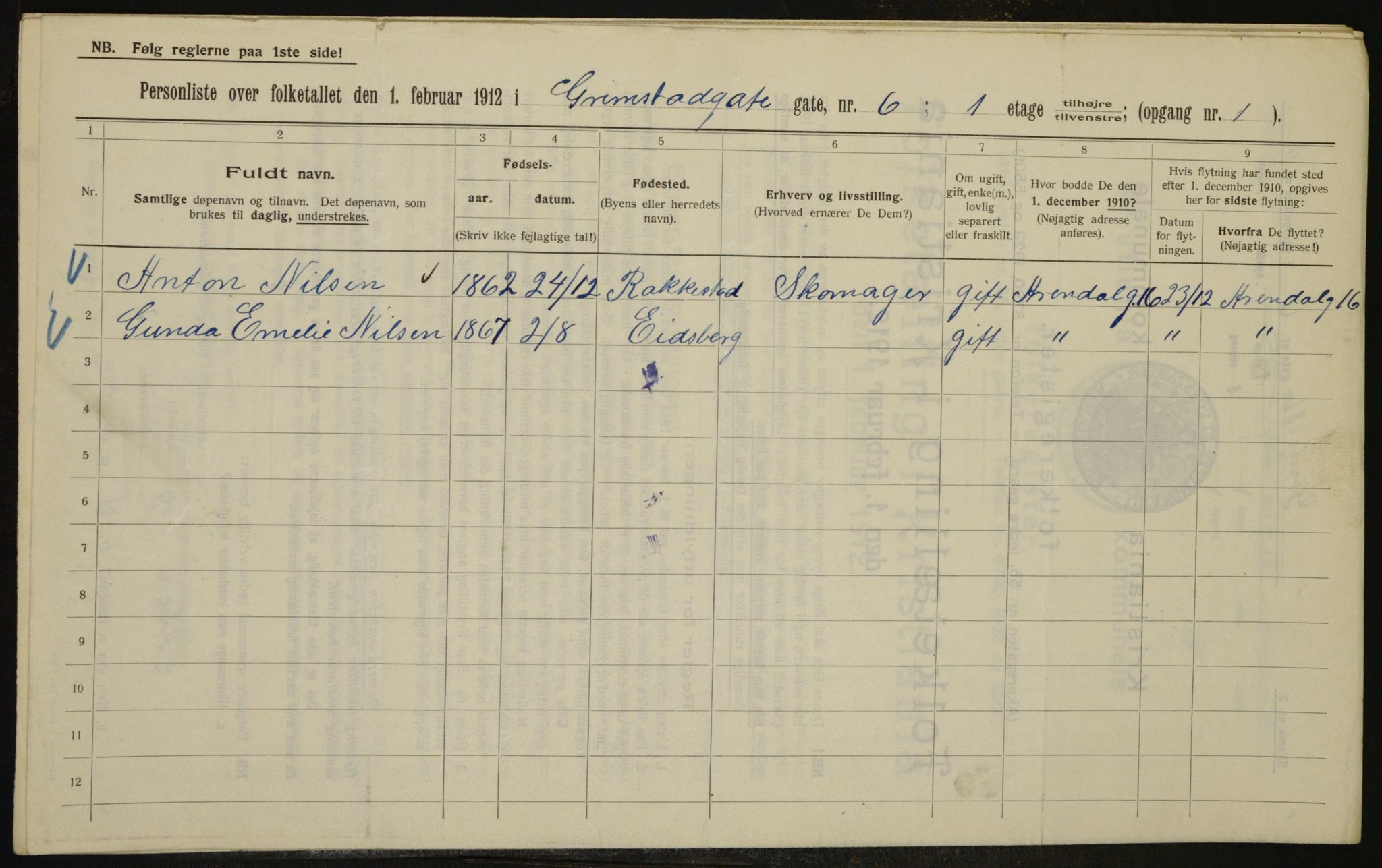 OBA, Municipal Census 1912 for Kristiania, 1912, p. 29776