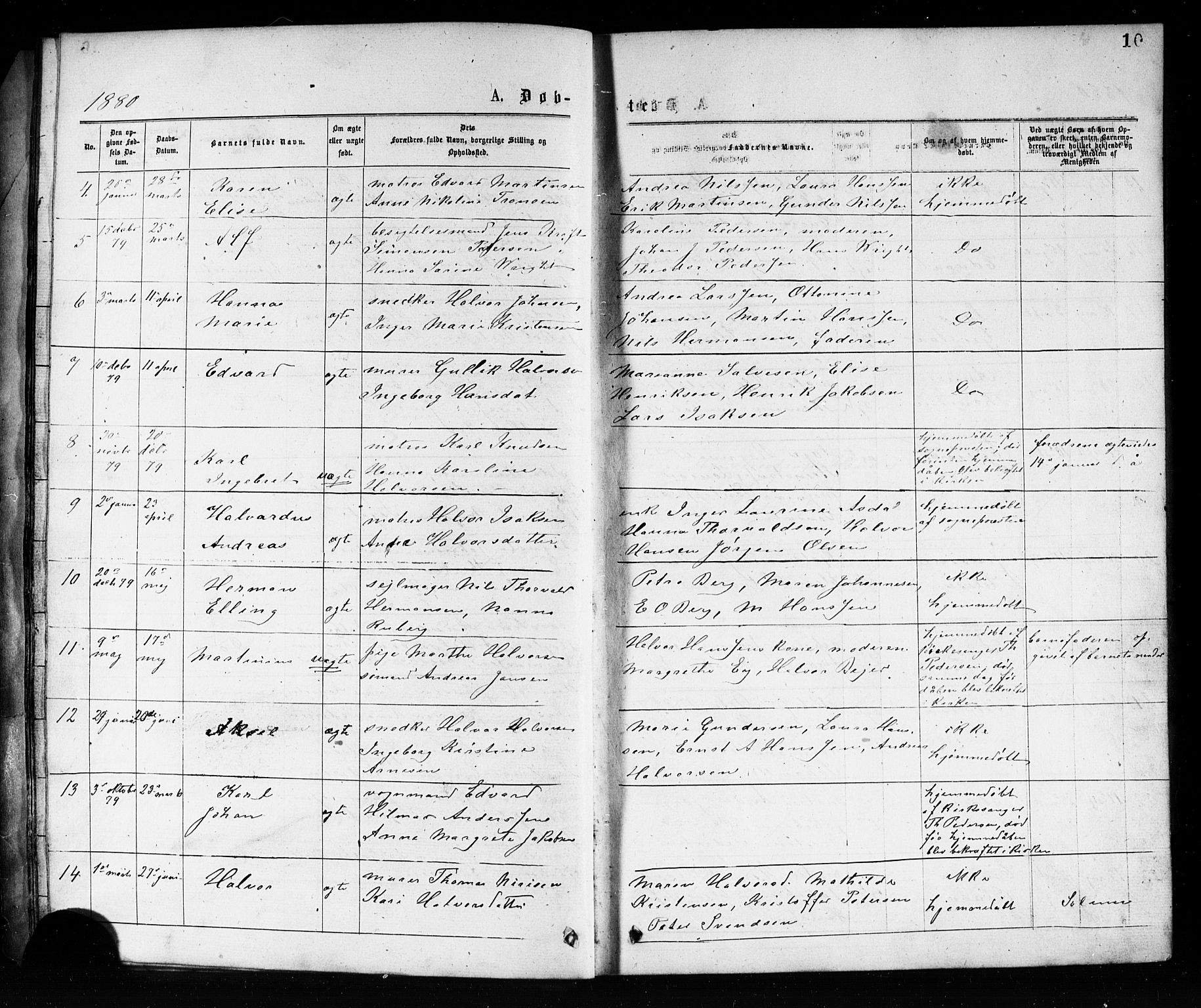 Porsgrunn kirkebøker , SAKO/A-104/G/Ga/L0003: Parish register (copy) no. I 3, 1877-1915, p. 10