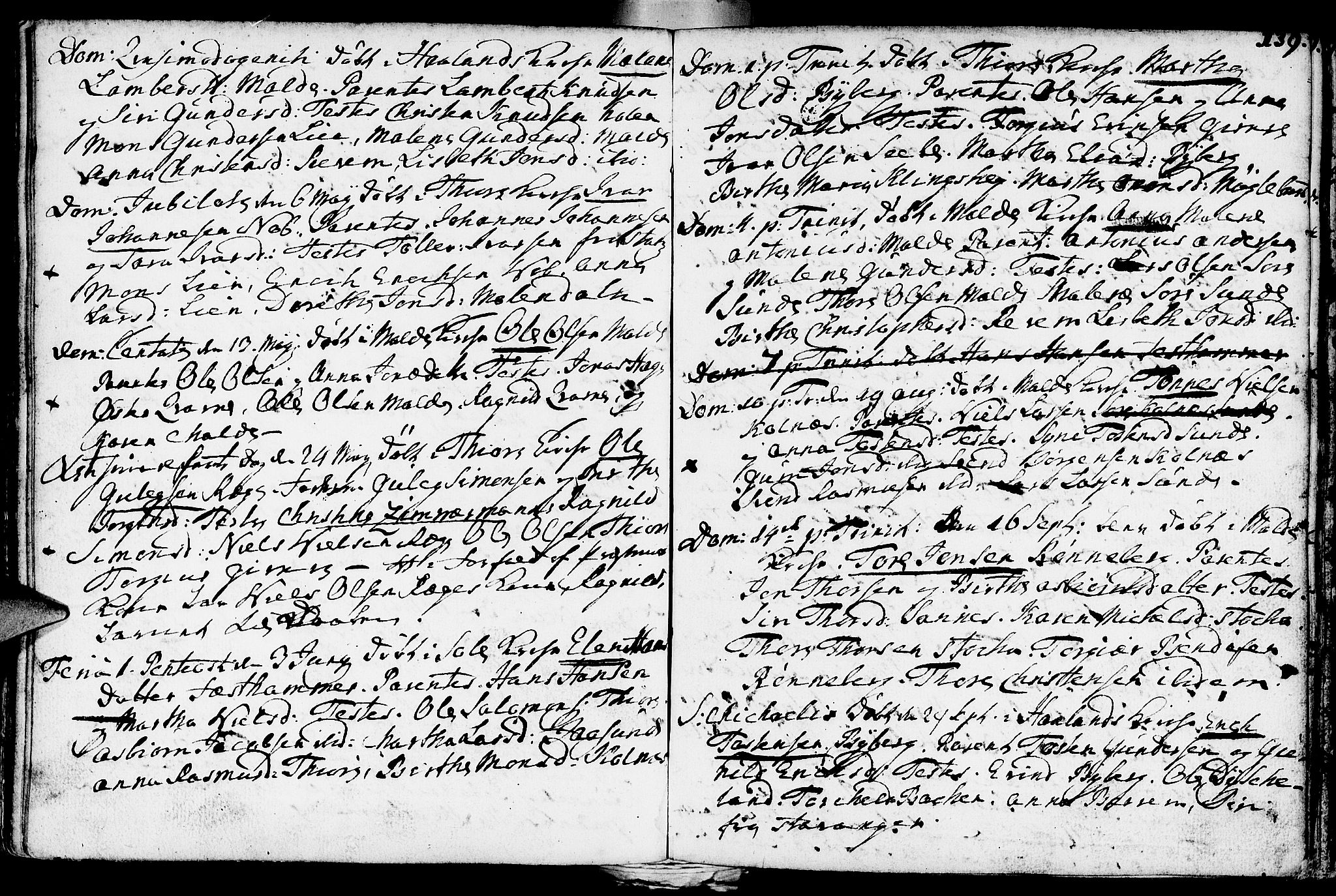 Håland sokneprestkontor, SAST/A-101802/001/30BA/L0002: Parish register (official) no. A 2, 1722-1794, p. 139