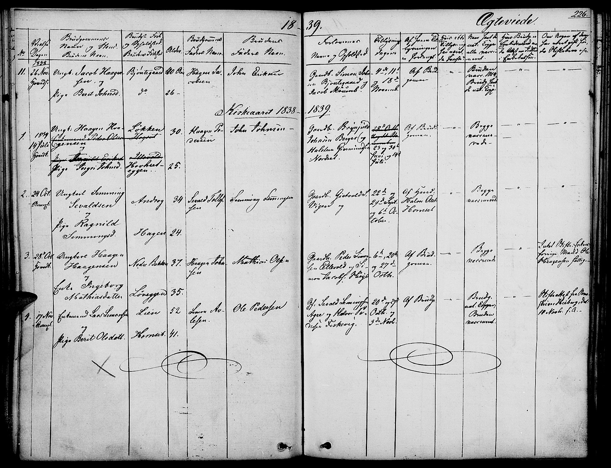 Rendalen prestekontor, SAH/PREST-054/H/Ha/Haa/L0004: Parish register (official) no. 4, 1829-1852, p. 226