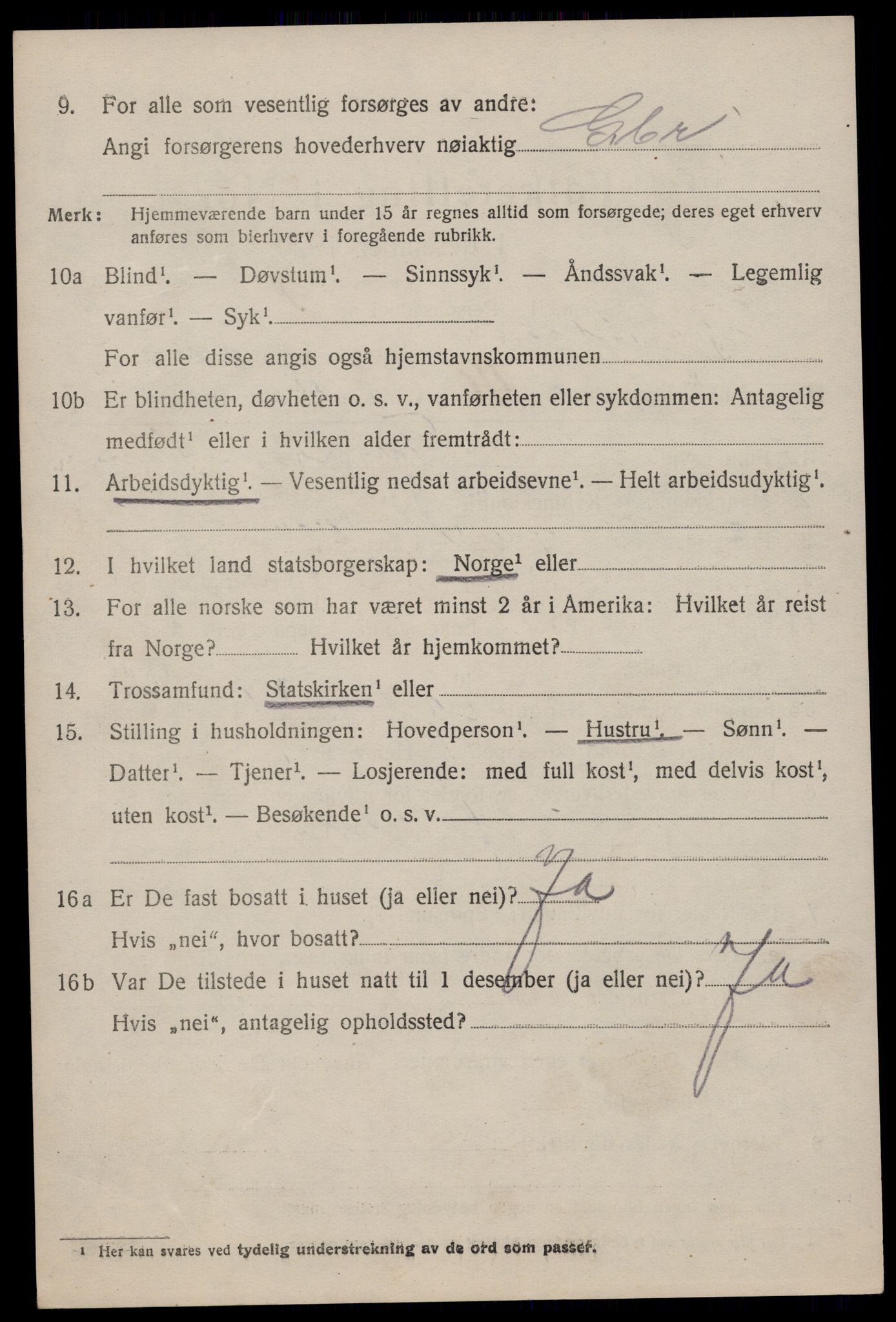 SAKO, 1920 census for Hjartdal, 1920, p. 2239