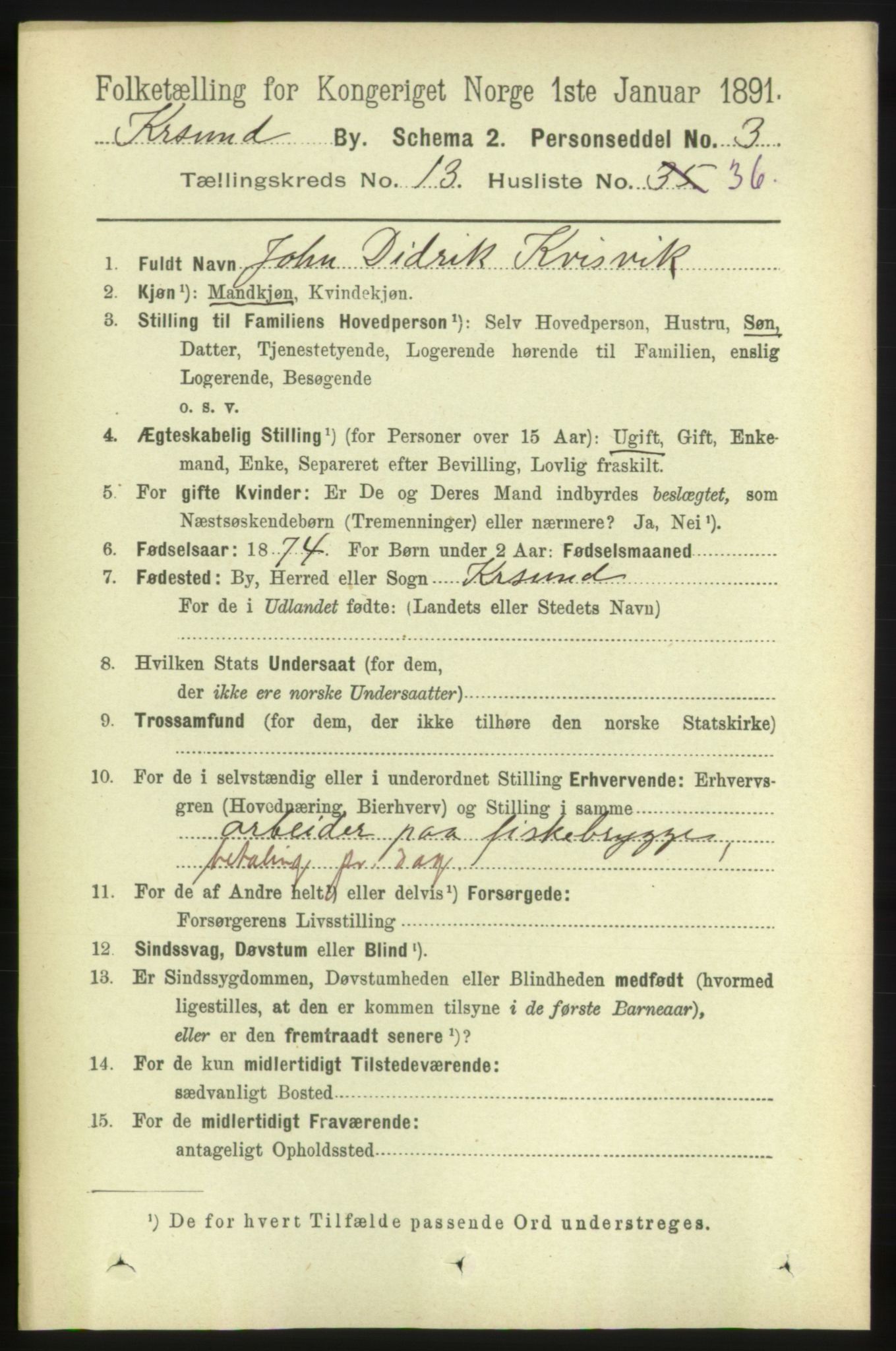 RA, 1891 census for 1503 Kristiansund, 1891, p. 10044