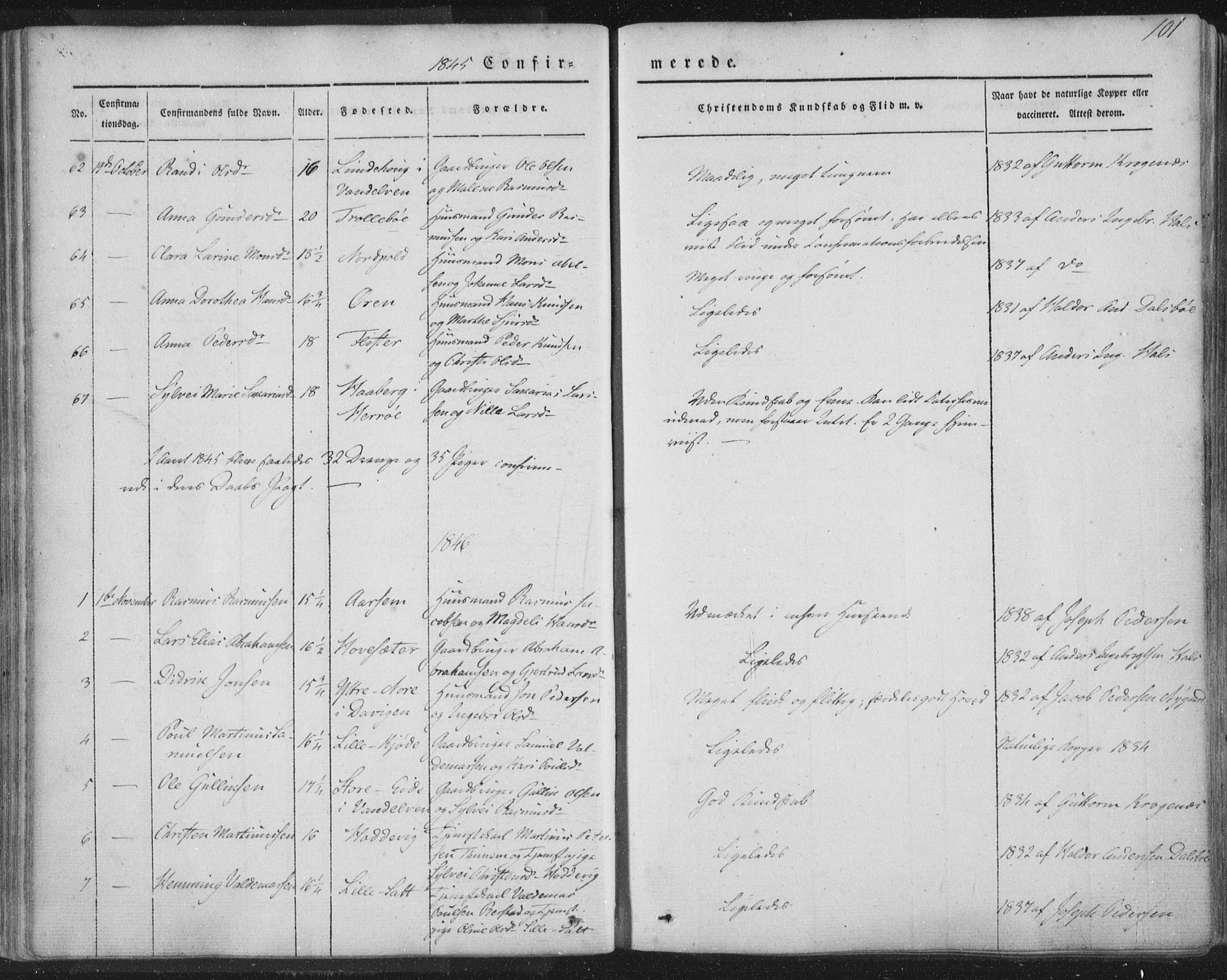 Selje sokneprestembete, AV/SAB-A-99938/H/Ha/Haa/Haaa: Parish register (official) no. A 10, 1844-1858, p. 101