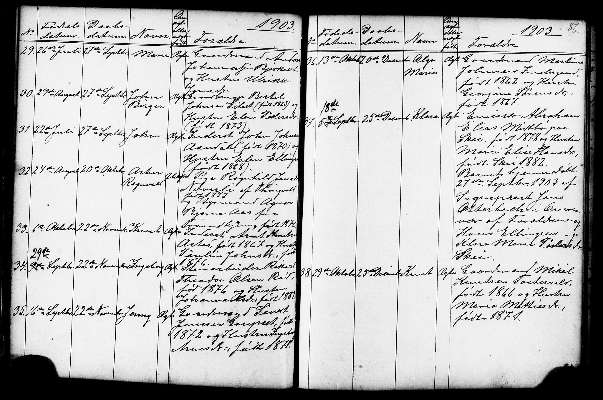 Ministerialprotokoller, klokkerbøker og fødselsregistre - Møre og Romsdal, AV/SAT-A-1454/584/L0969: Parish register (copy) no. 584C02, 1877-1911, p. 86