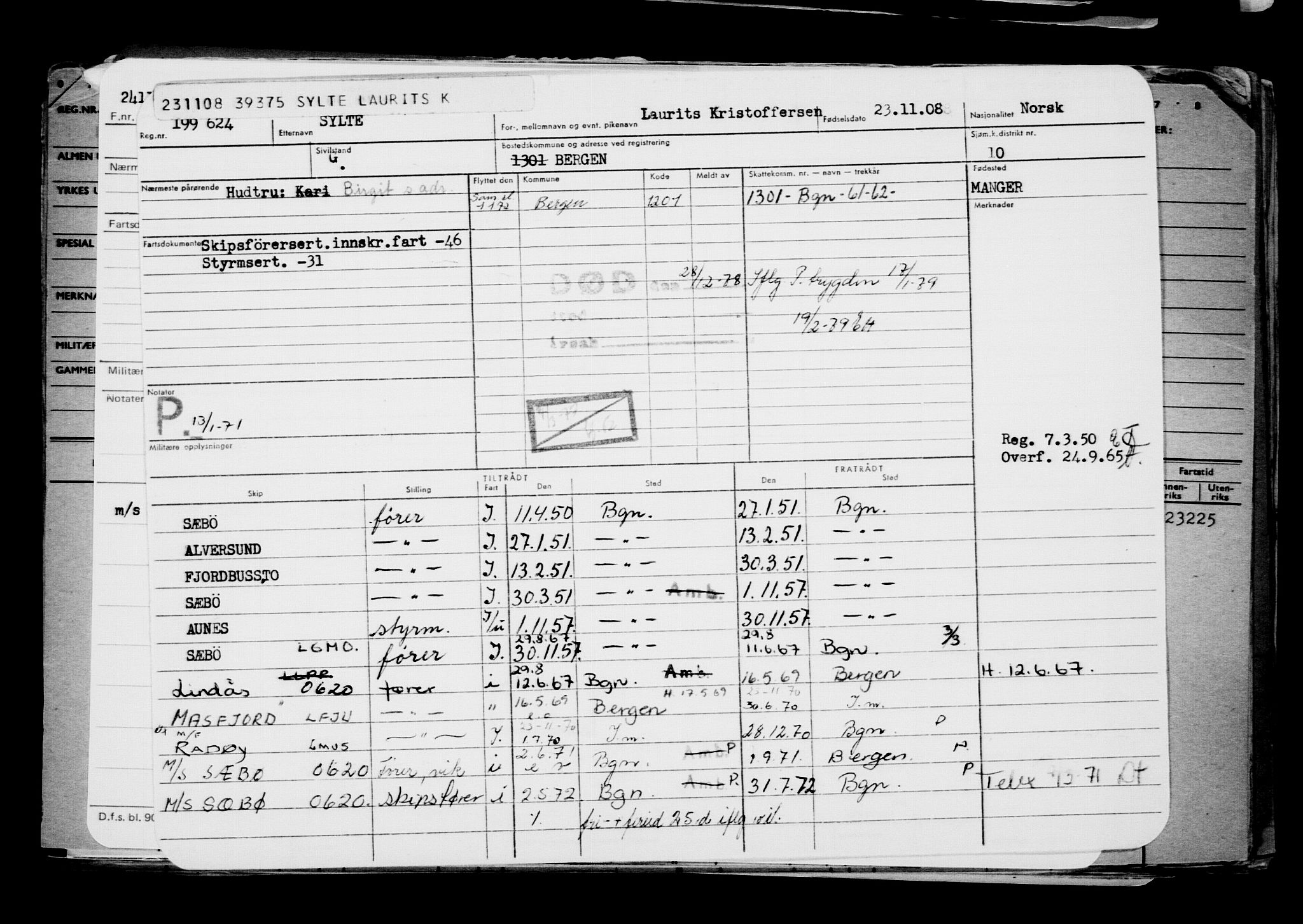 Direktoratet for sjømenn, AV/RA-S-3545/G/Gb/L0080: Hovedkort, 1908, p. 299