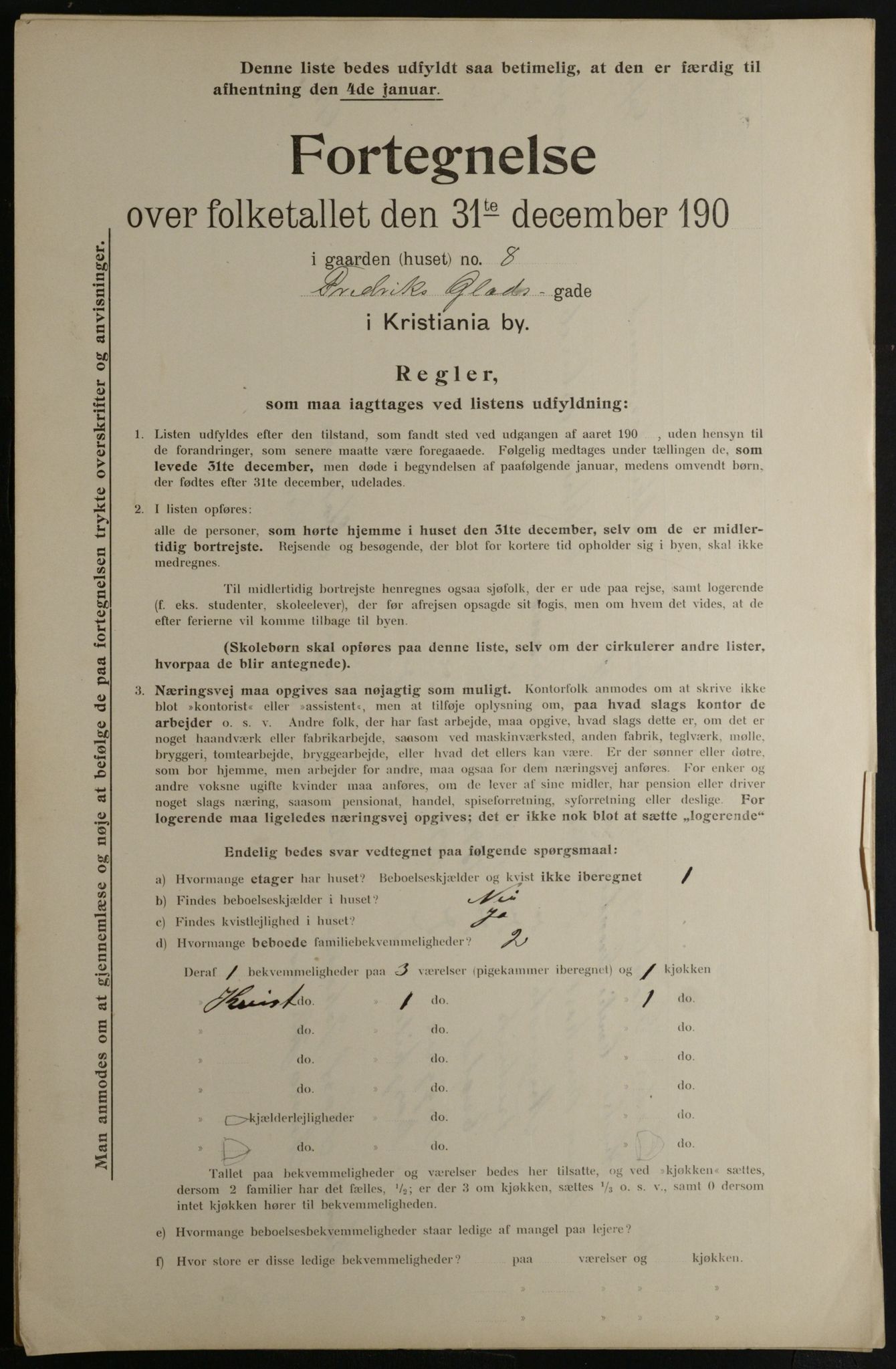 OBA, Municipal Census 1901 for Kristiania, 1901, p. 4281