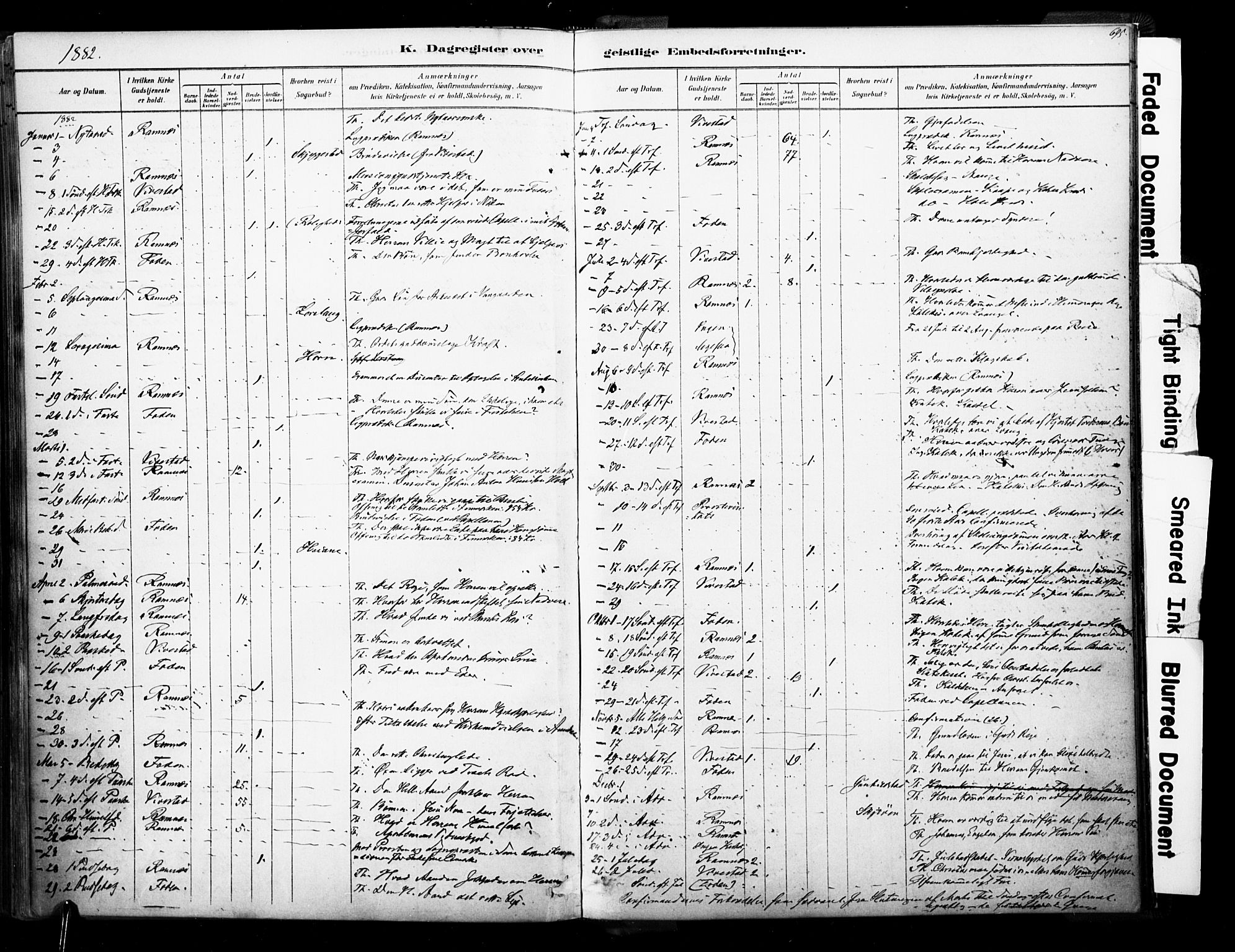 Ramnes kirkebøker, AV/SAKO-A-314/F/Fa/L0007: Parish register (official) no. I 7, 1878-1895, p. 694-695