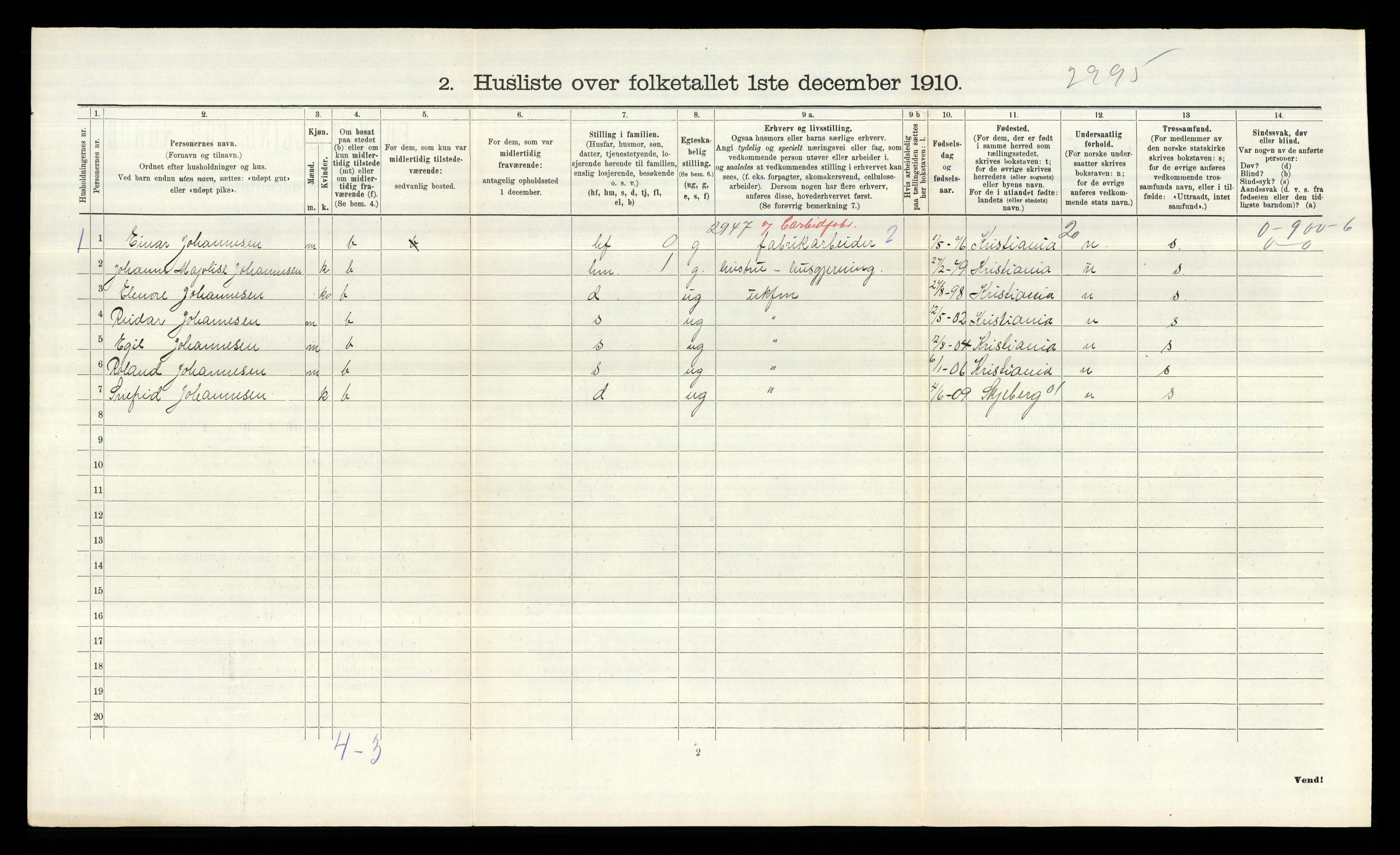 RA, 1910 census for Borge, 1910, p. 1409