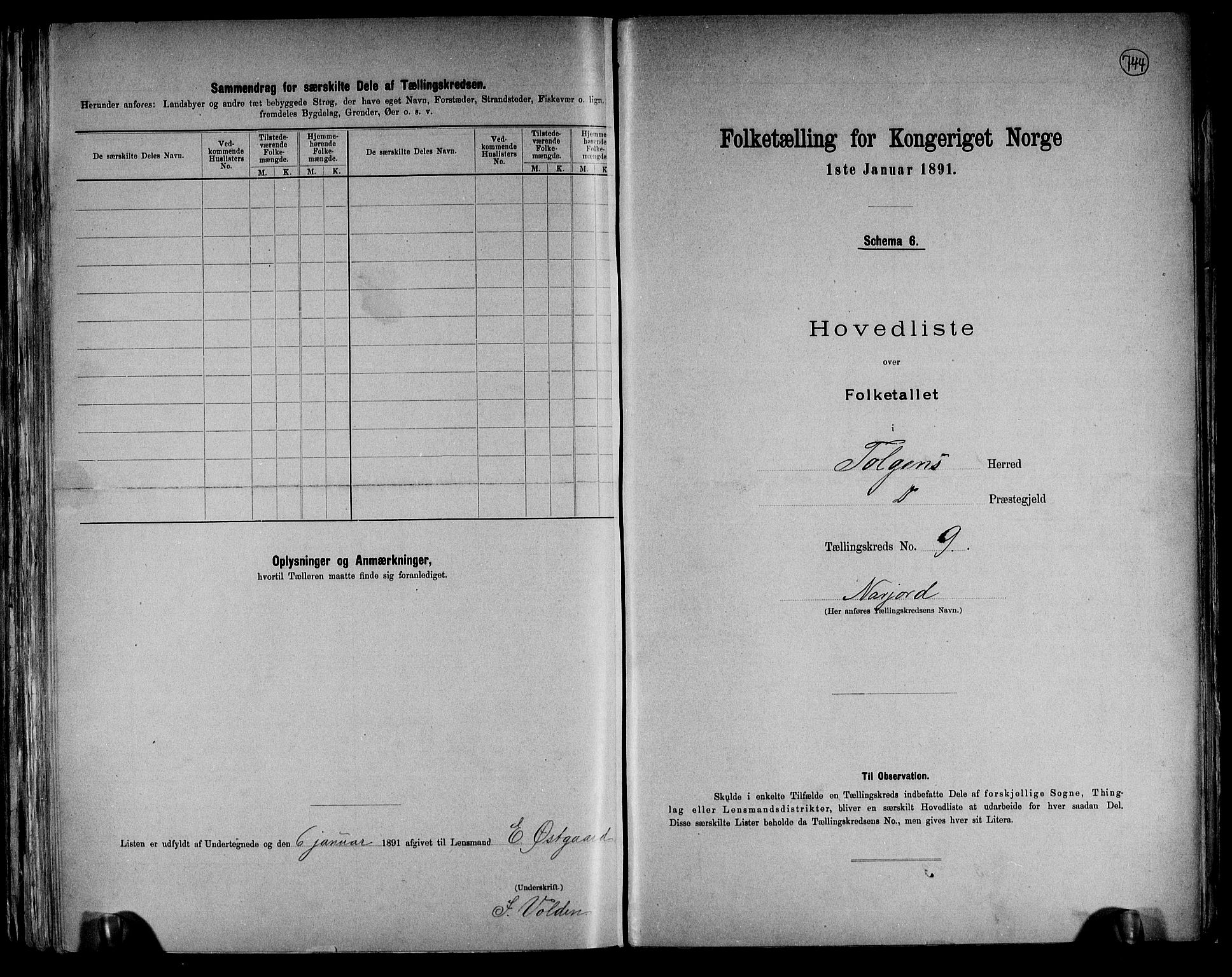 RA, 1891 census for 0436 Tolga, 1891, p. 30