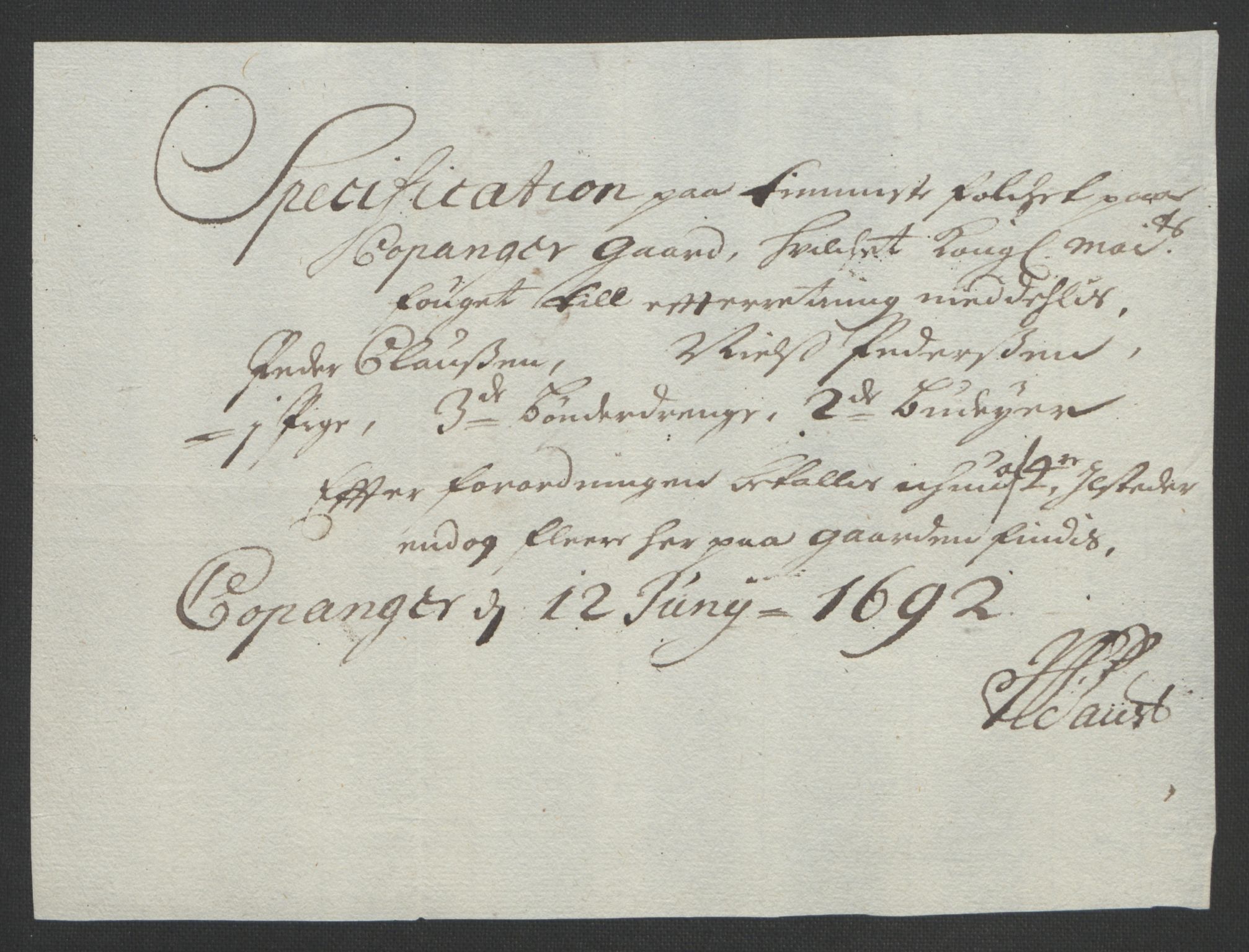 Rentekammeret inntil 1814, Reviderte regnskaper, Fogderegnskap, AV/RA-EA-4092/R52/L3306: Fogderegnskap Sogn, 1691-1692, p. 151