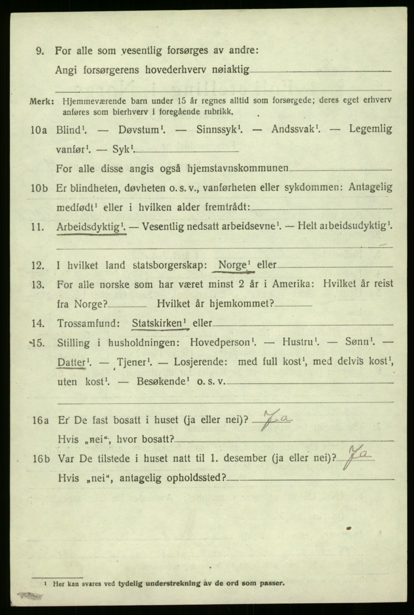 SAB, 1920 census for Askvoll, 1920, p. 3875