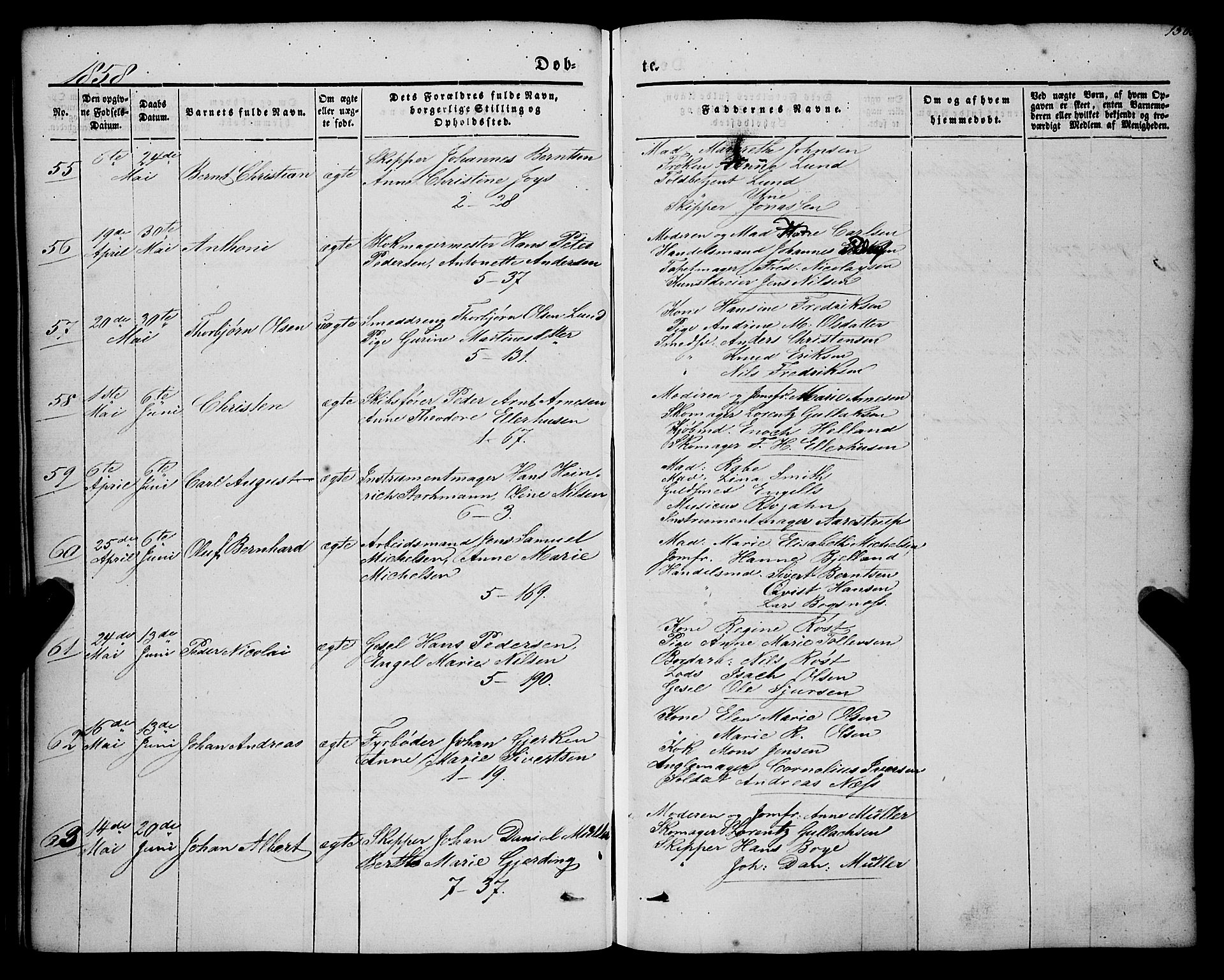 Nykirken Sokneprestembete, SAB/A-77101/H/Haa/L0014: Parish register (official) no. B 1, 1844-1858, p. 150