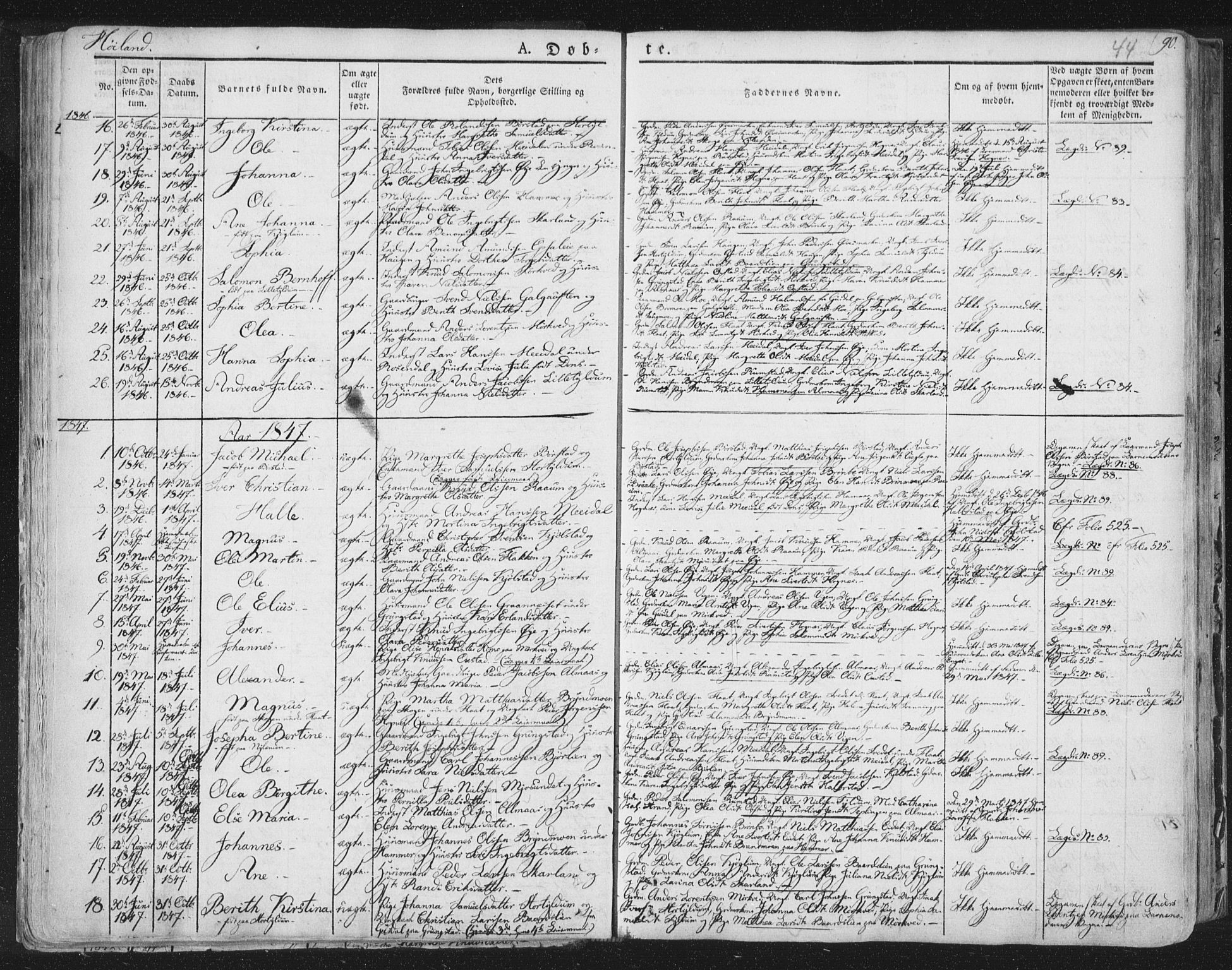 Ministerialprotokoller, klokkerbøker og fødselsregistre - Nord-Trøndelag, SAT/A-1458/758/L0513: Parish register (official) no. 758A02 /2, 1839-1868, p. 44