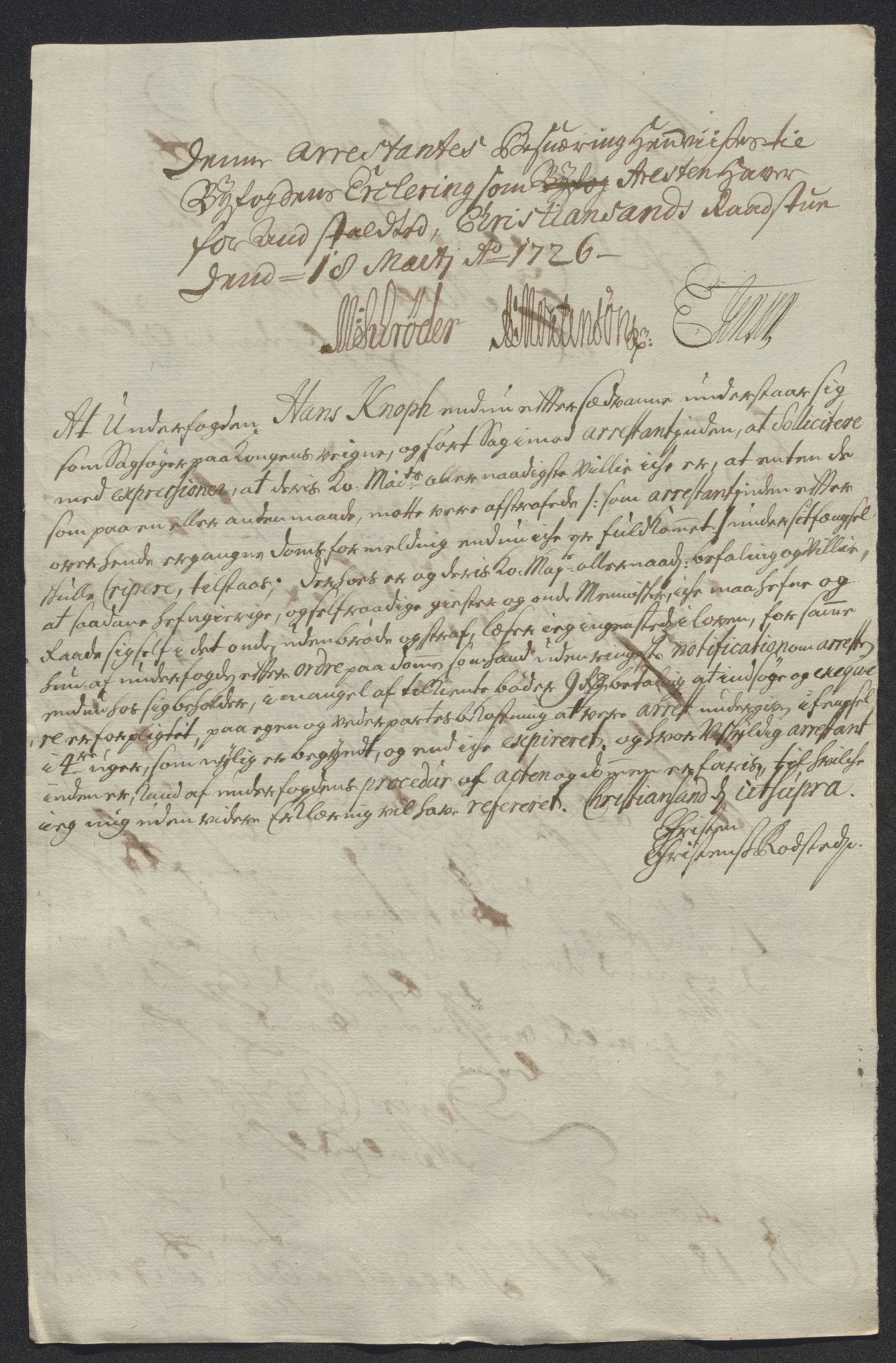 Rentekammeret inntil 1814, Reviderte regnskaper, Byregnskaper, RA/EA-4066/R/Rm/L0286: [M19] Sikt og sakefall, 1719-1727, p. 403