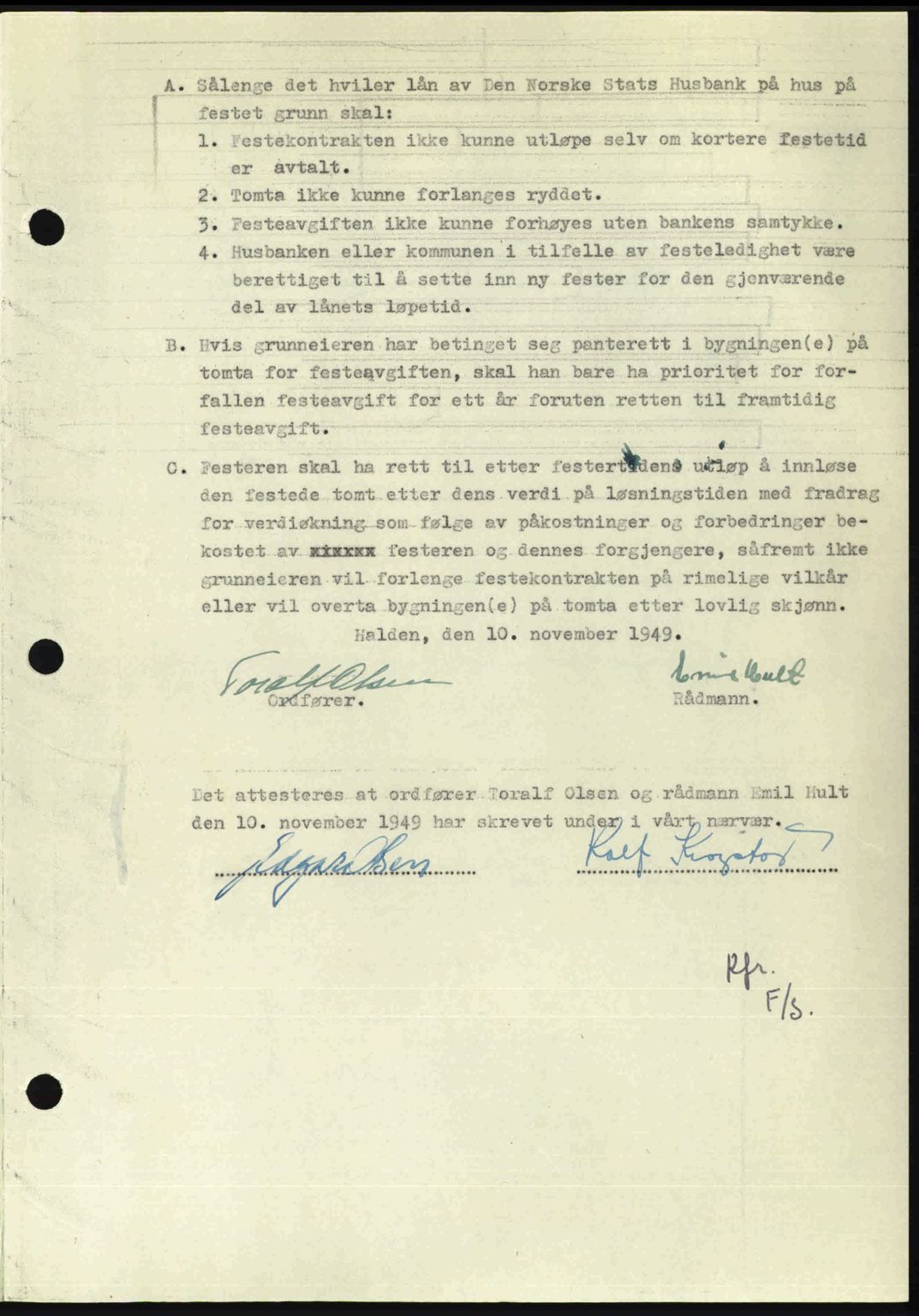 Idd og Marker sorenskriveri, AV/SAO-A-10283/G/Gb/Gbb/L0013: Mortgage book no. A13, 1949-1950, Diary no: : 1974/1949