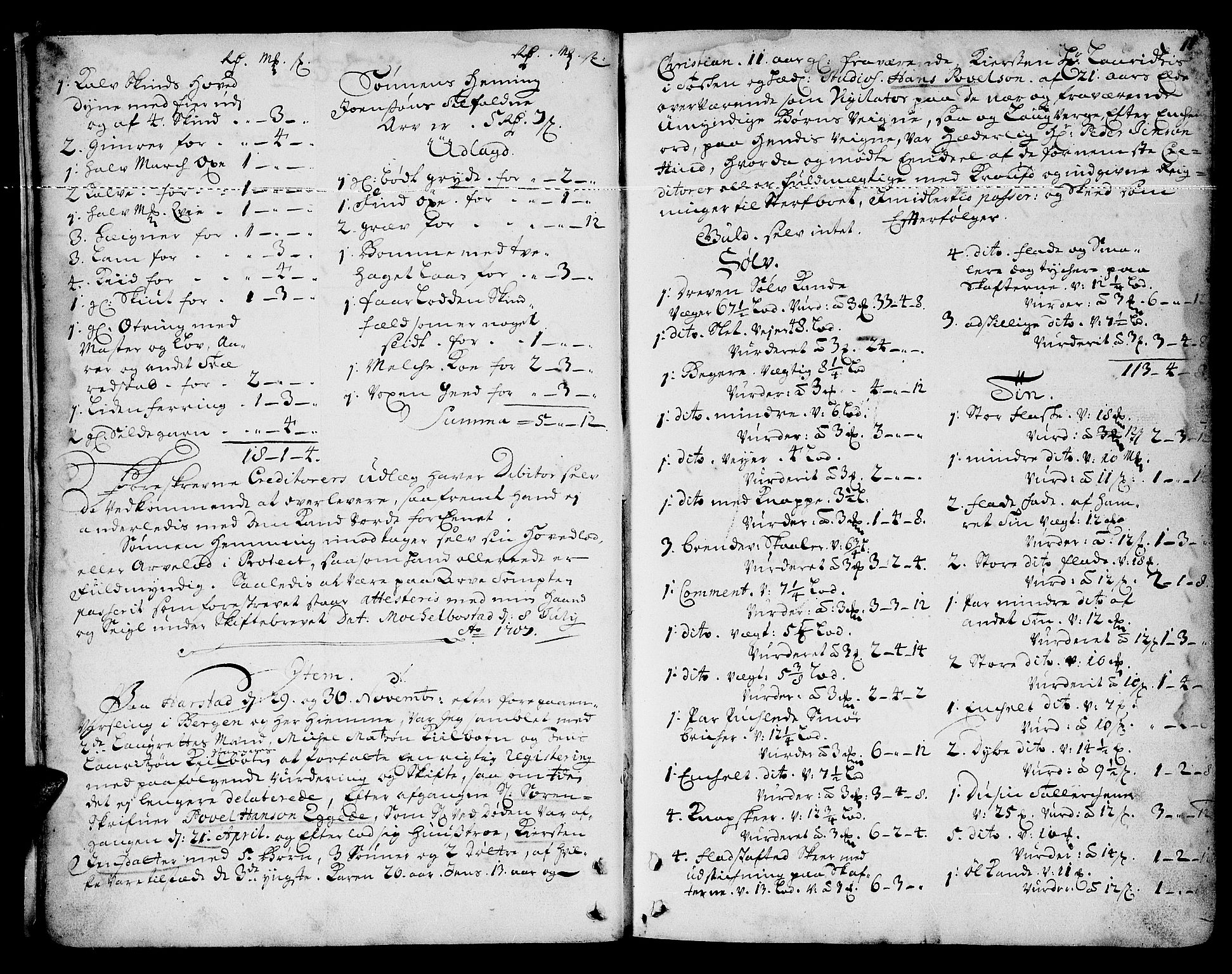 Sorenskriveren i Senja (-1755), SATØ/S-0260, 1706-1712, p. 10b-11a