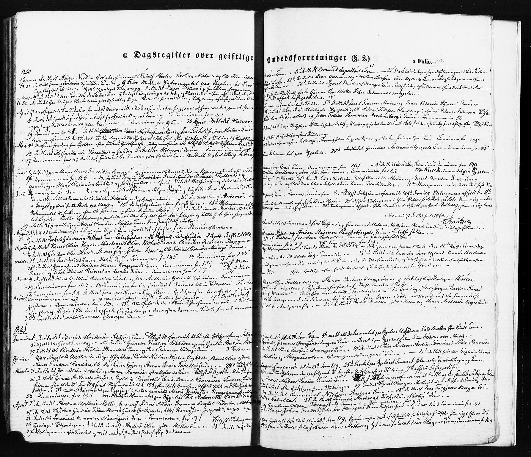 Oddernes sokneprestkontor, AV/SAK-1111-0033/F/Fa/Faa/L0007: Parish register (official) no. A 7, 1851-1863, p. 291