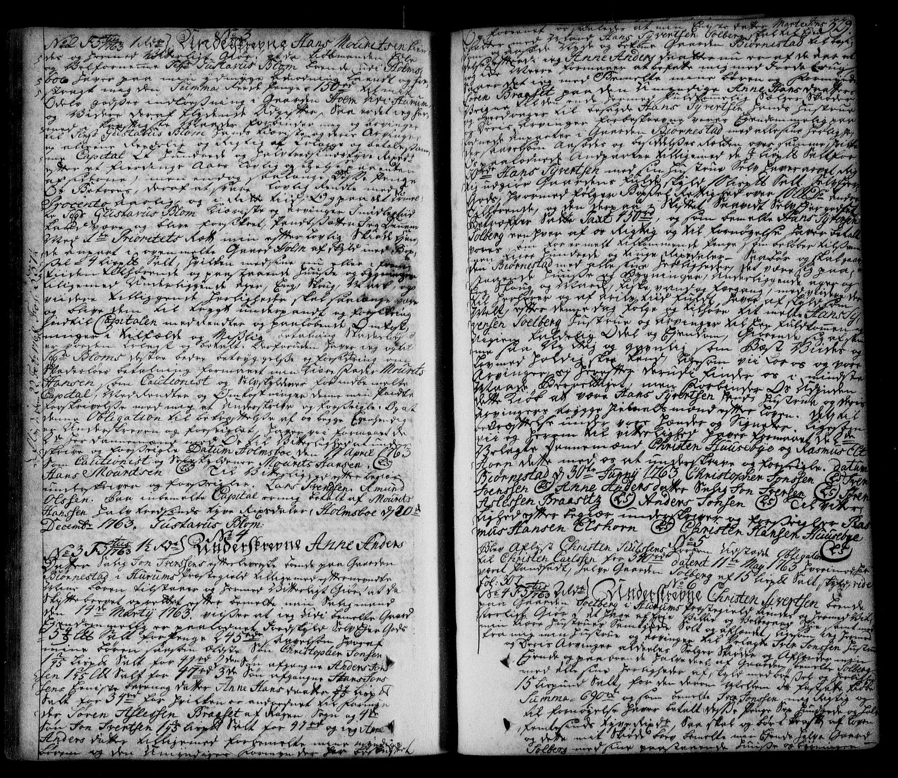 Lier, Røyken og Hurum sorenskriveri, AV/SAKO-A-89/G/Ga/Gaa/L0003: Mortgage book no. III, 1756-1771, p. 329