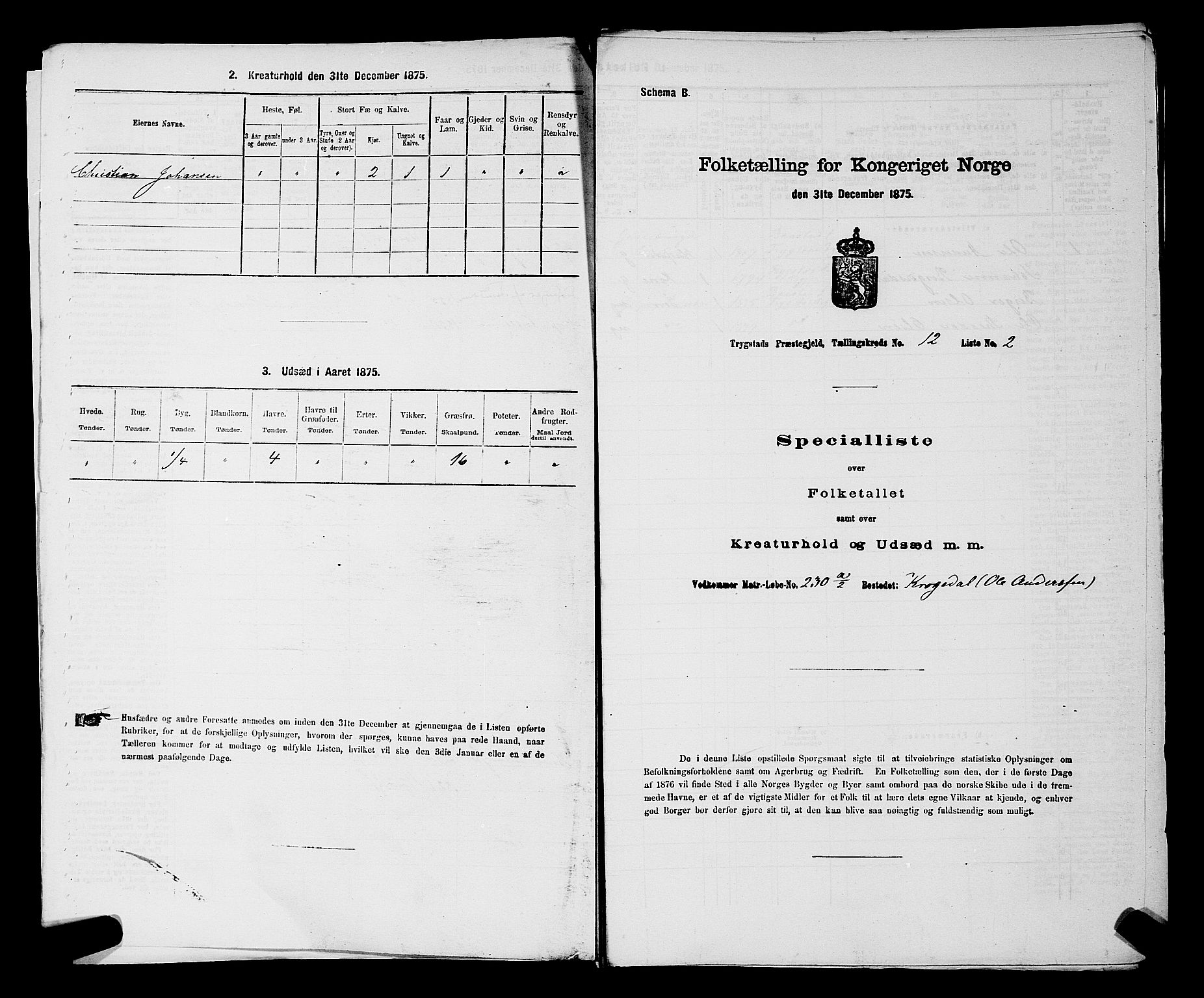 RA, 1875 census for 0122P Trøgstad, 1875, p. 1316