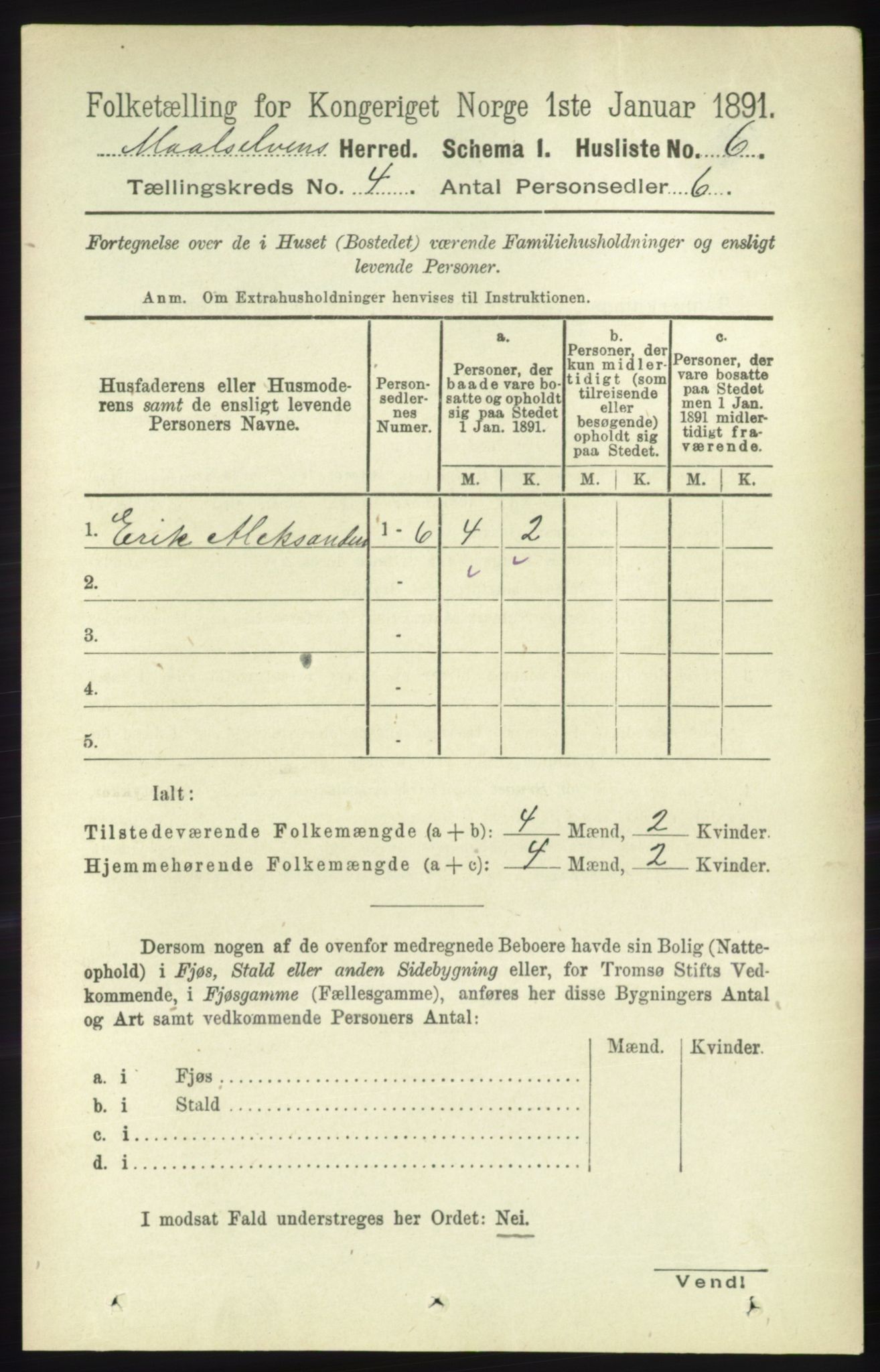 RA, 1891 census for 1924 Målselv, 1891, p. 1020