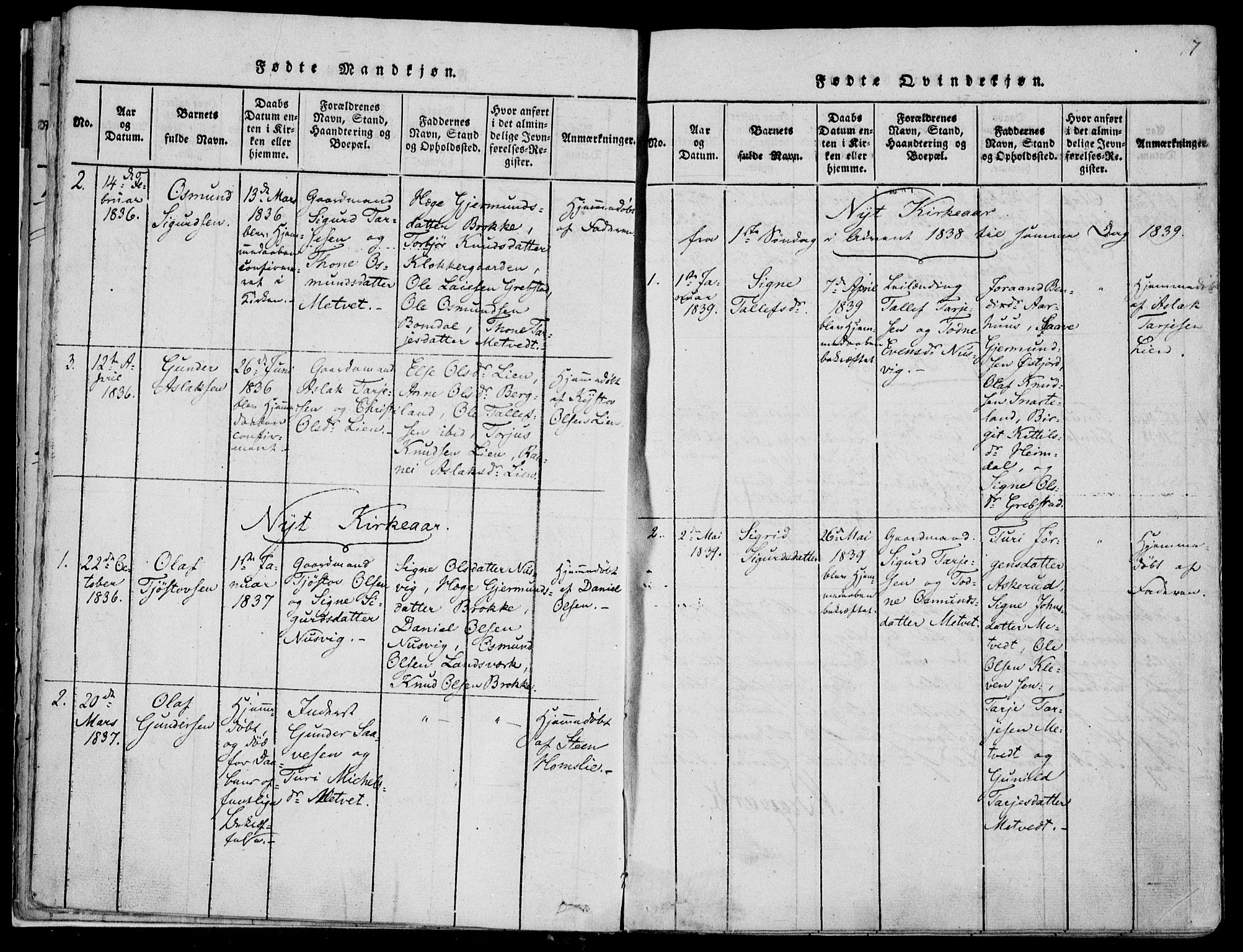 Fyresdal kirkebøker, SAKO/A-263/F/Fa/L0004: Parish register (official) no. I 4, 1815-1854, p. 17