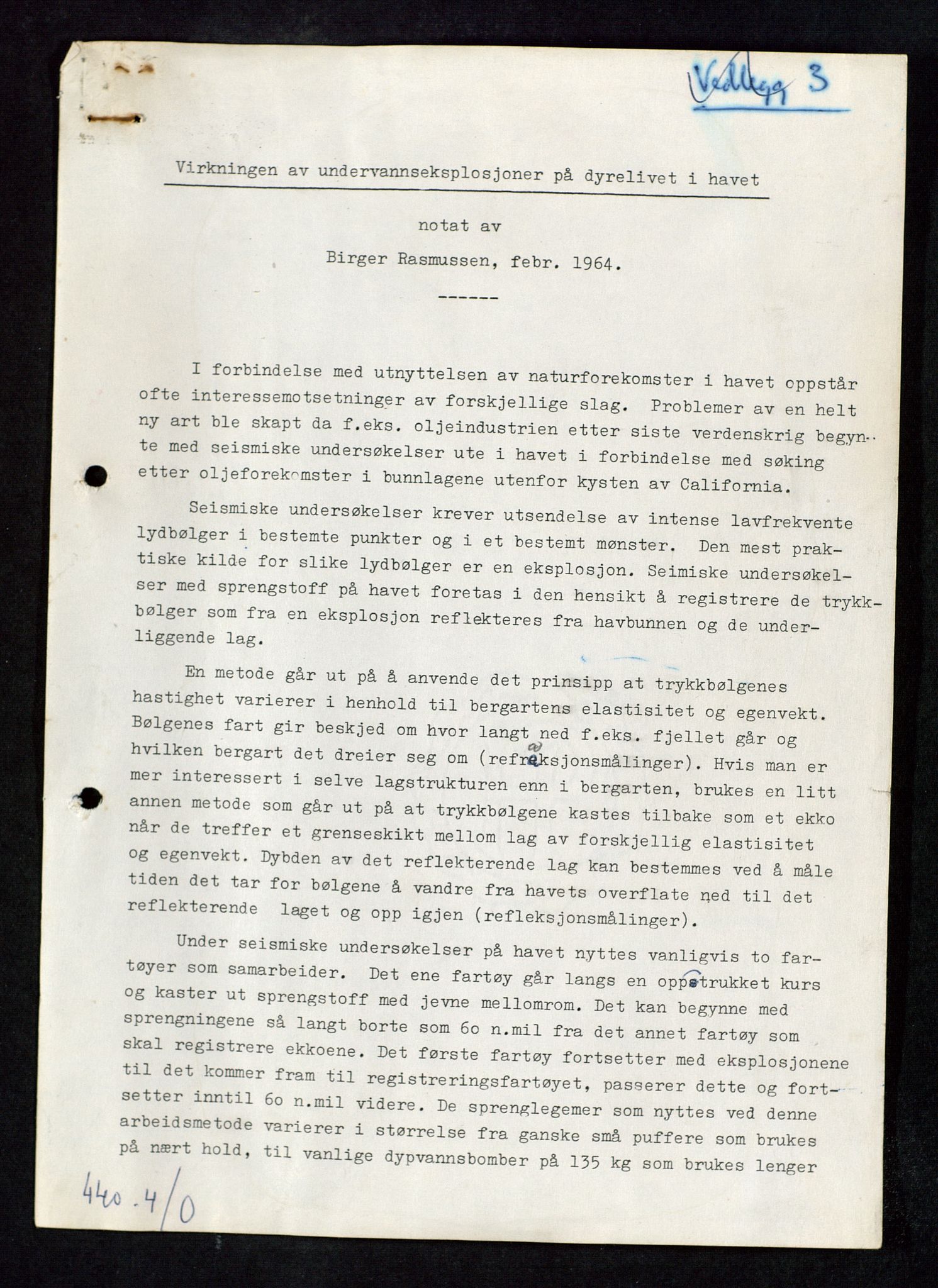 Industridepartementet, Oljekontoret, AV/SAST-A-101348/Db/L0006: Seismiske undersøkelser, 1964-1972, p. 20