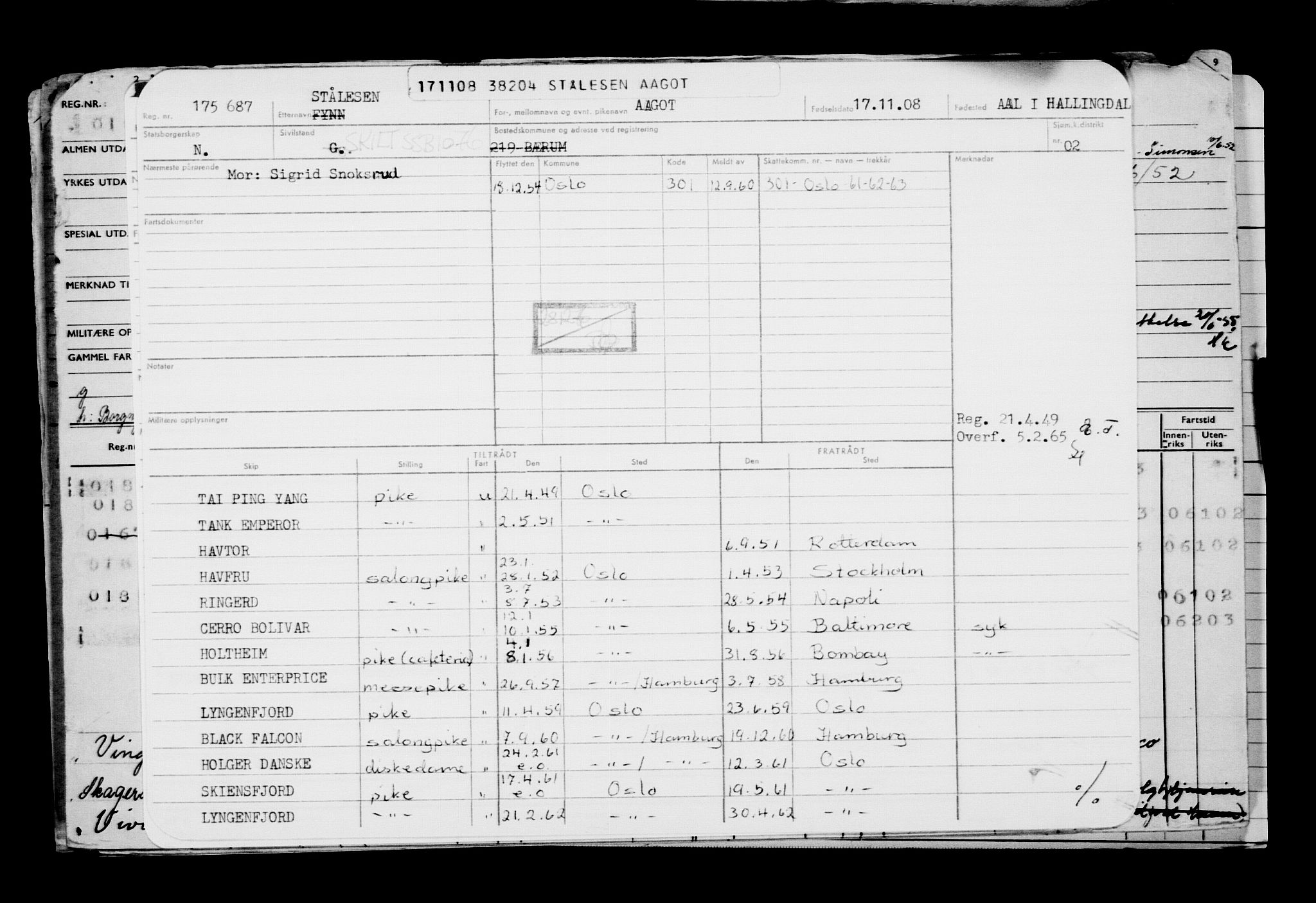 Direktoratet for sjømenn, AV/RA-S-3545/G/Gb/L0080: Hovedkort, 1908, p. 205