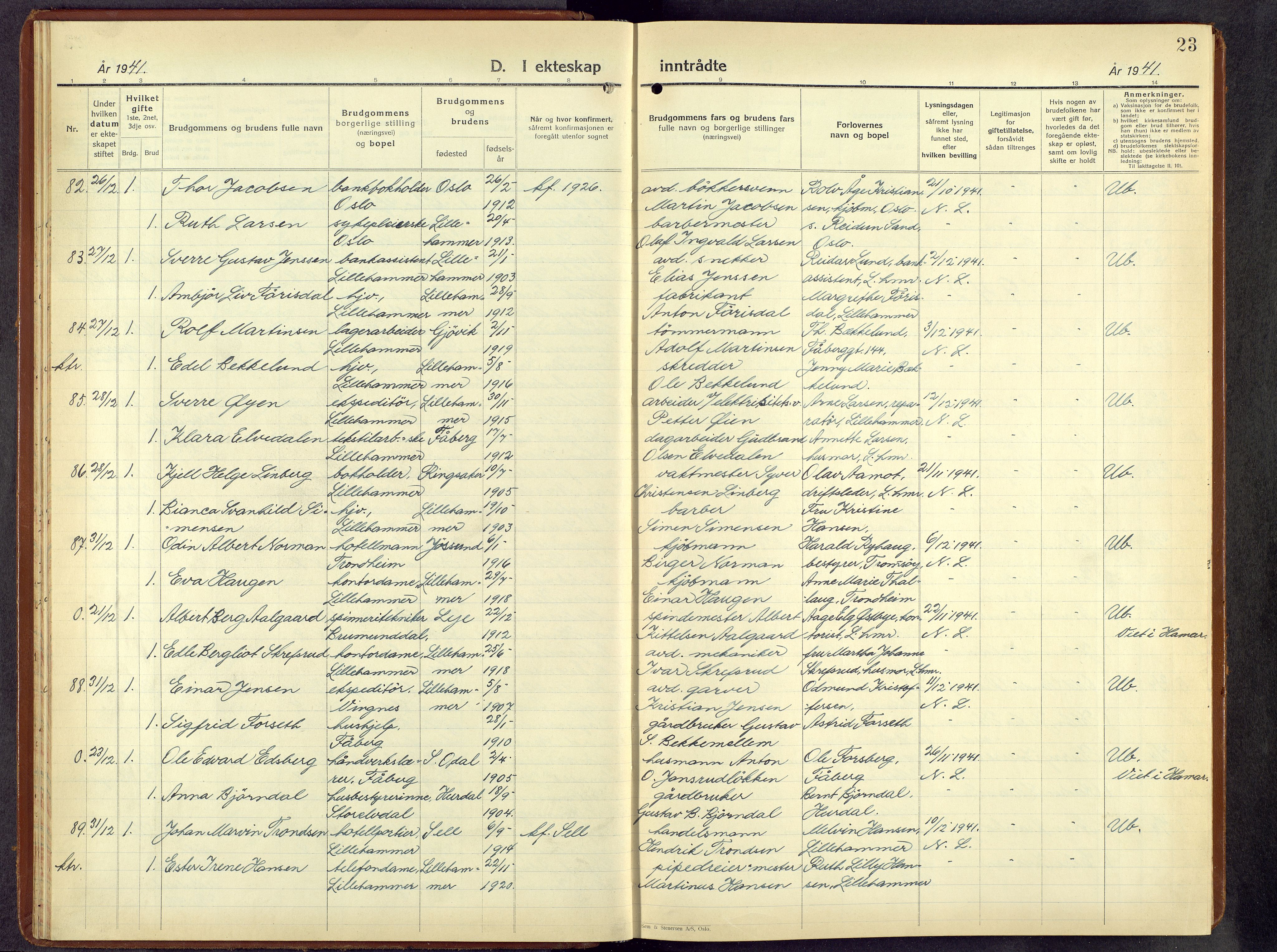 Lillehammer prestekontor, AV/SAH-PREST-088/H/Ha/Hab/L0004: Parish register (copy) no. 4, 1940-1955, p. 23