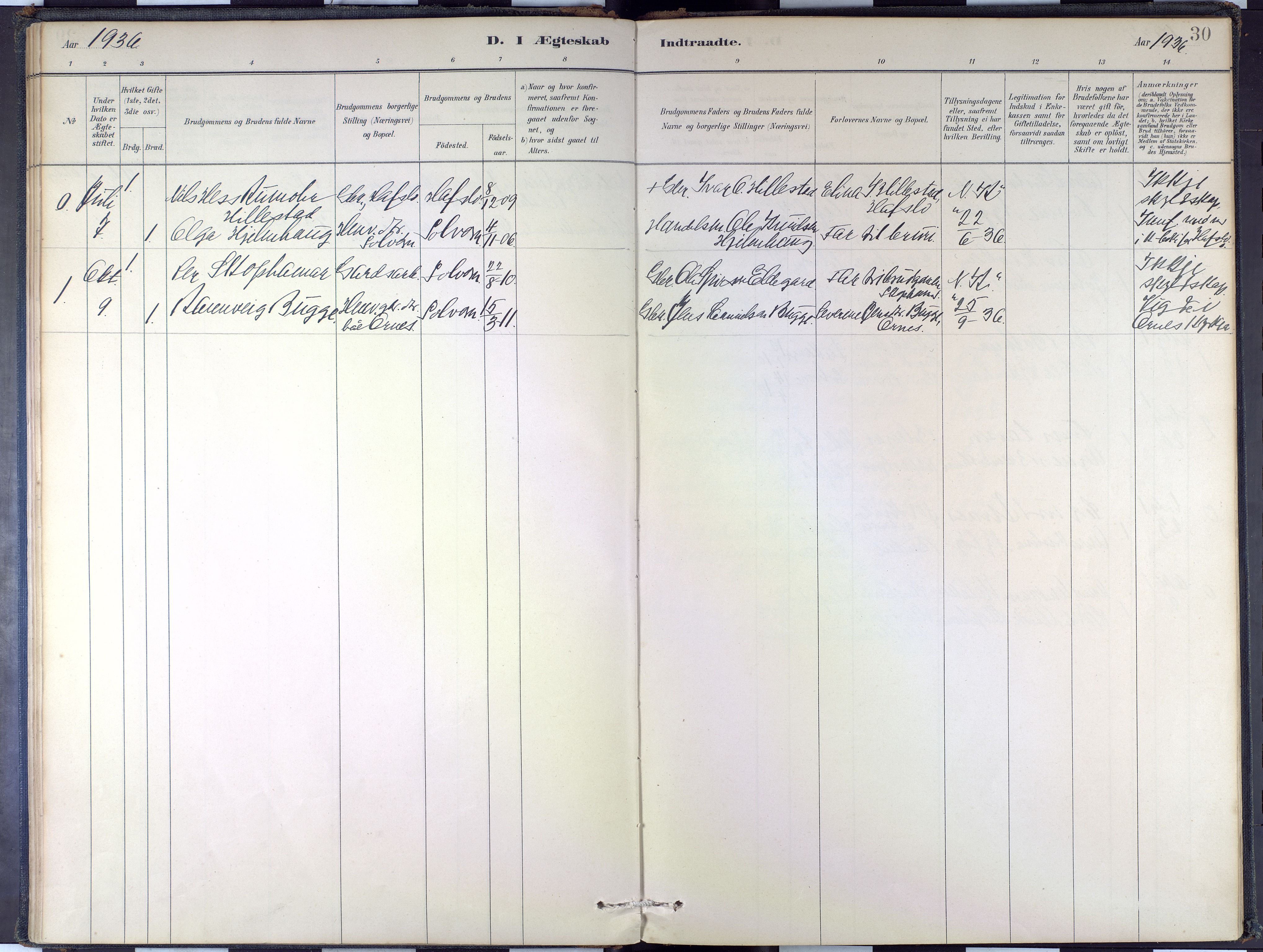Hafslo sokneprestembete, SAB/A-80301/H/Haa/Haac/L0003: Parish register (official) no. C 3, 1881-2004, p. 30