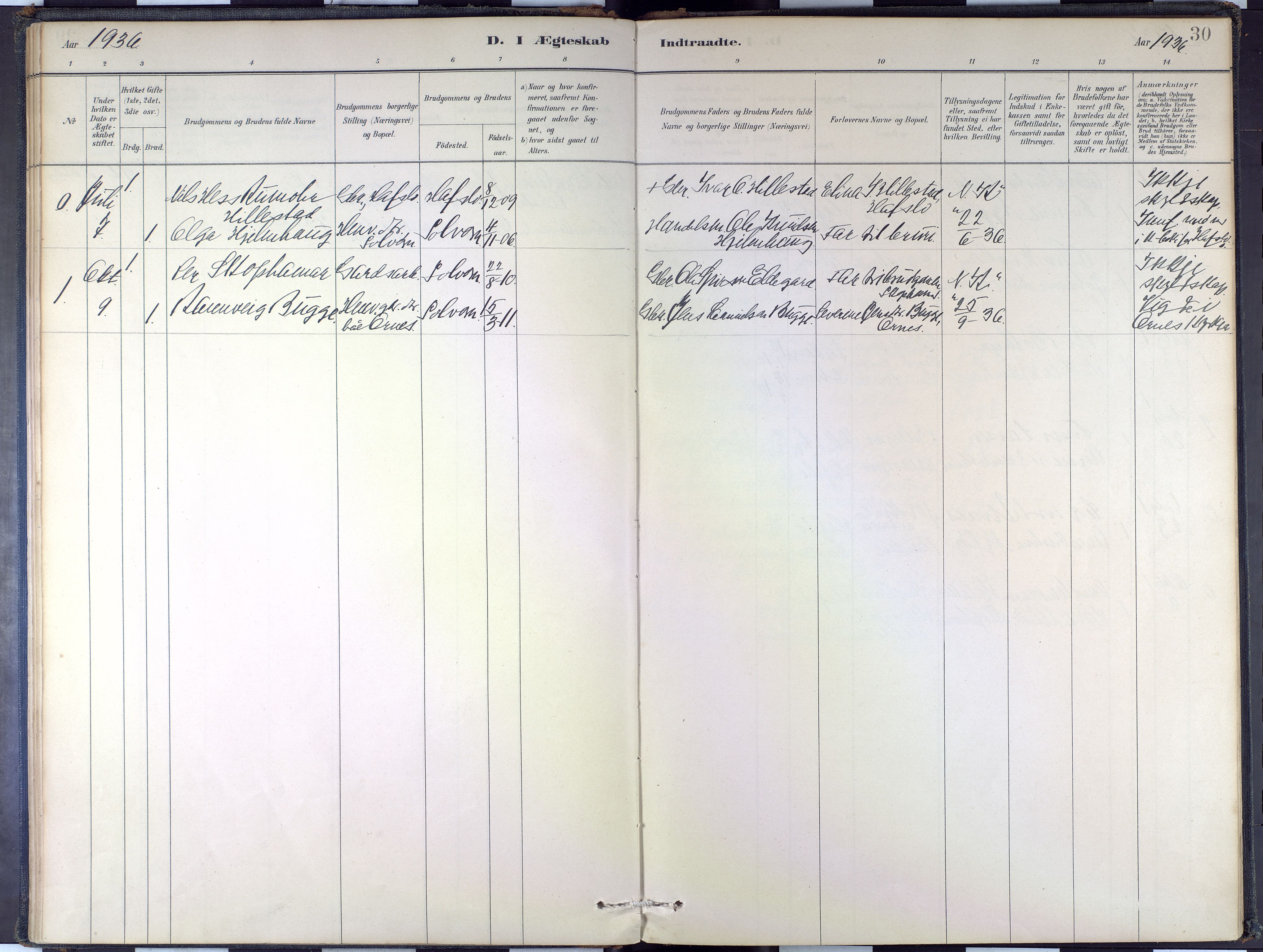 Hafslo sokneprestembete, AV/SAB-A-80301/H/Haa/Haac/L0003: Parish register (official) no. C 3, 1881-2004, p. 30