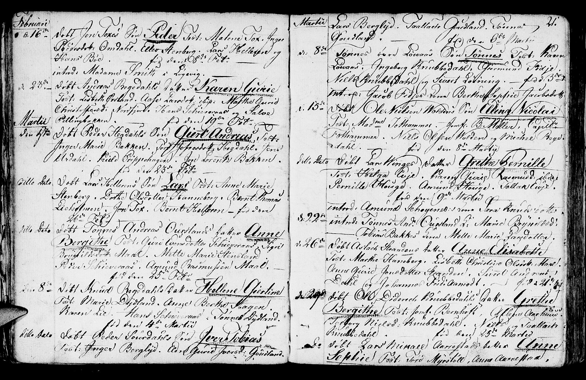 Sokndal sokneprestkontor, AV/SAST-A-101808: Parish register (official) no. A 5, 1806-1826, p. 21