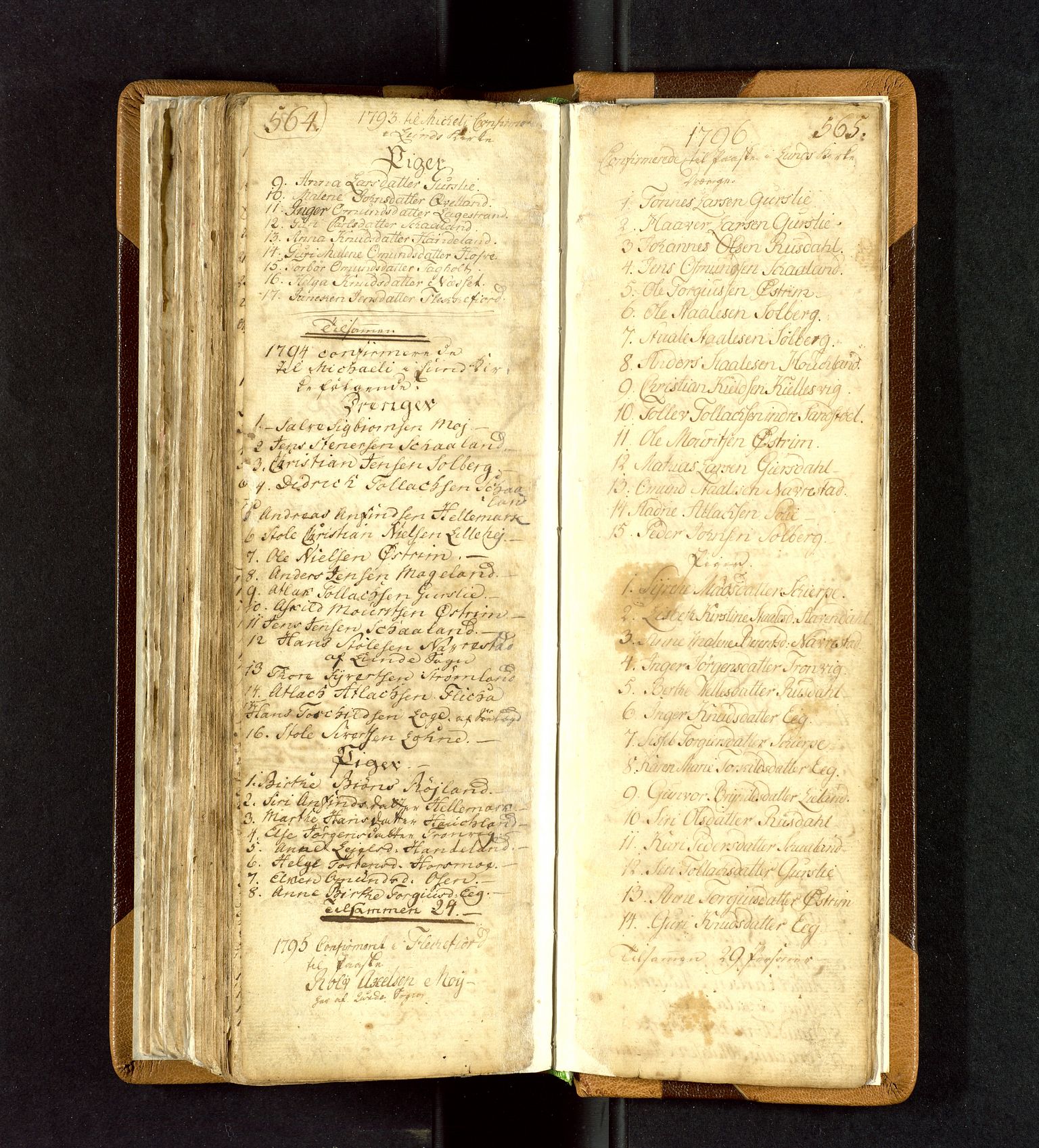 Lund sokneprestkontor, AV/SAST-A-101809/S06/L0003: Parish register (official) no. A 3, 1761-1801, p. 564-565