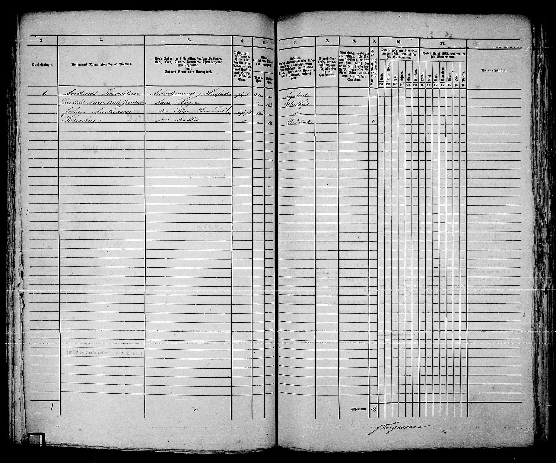 RA, 1865 census for Drøbak/Drøbak, 1865, p. 245