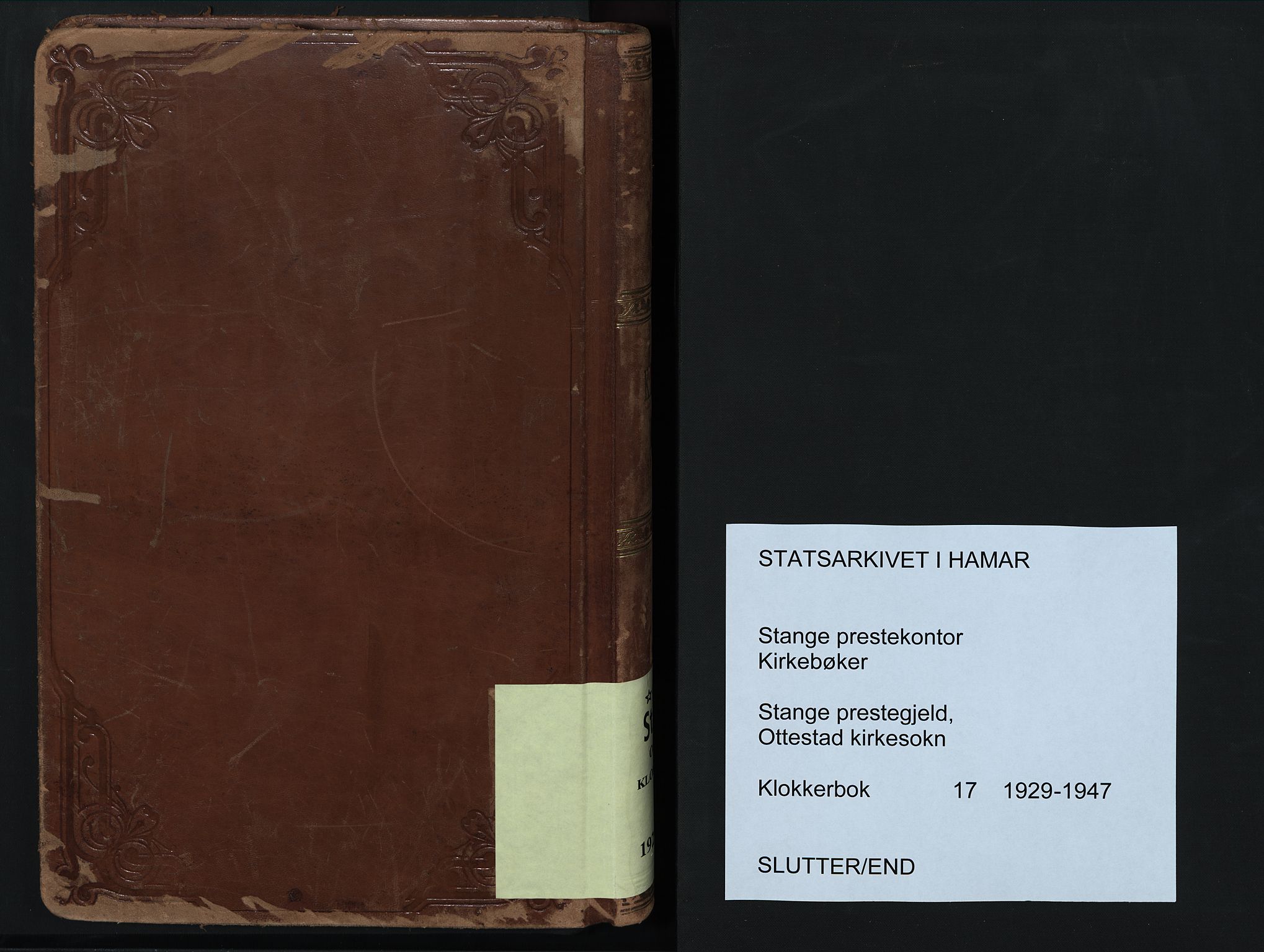 Stange prestekontor, AV/SAH-PREST-002/L/L0019: Parish register (copy) no. 19, 1929-1947