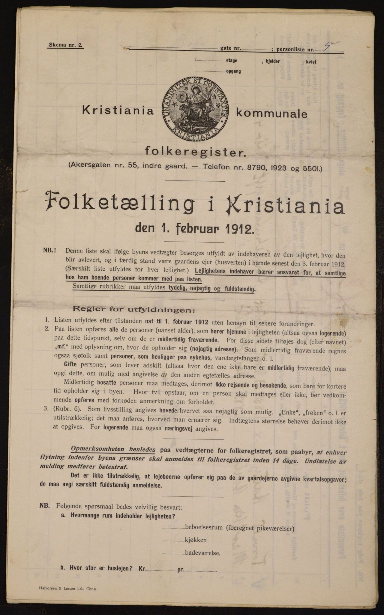 OBA, Municipal Census 1912 for Kristiania, 1912, p. 6578